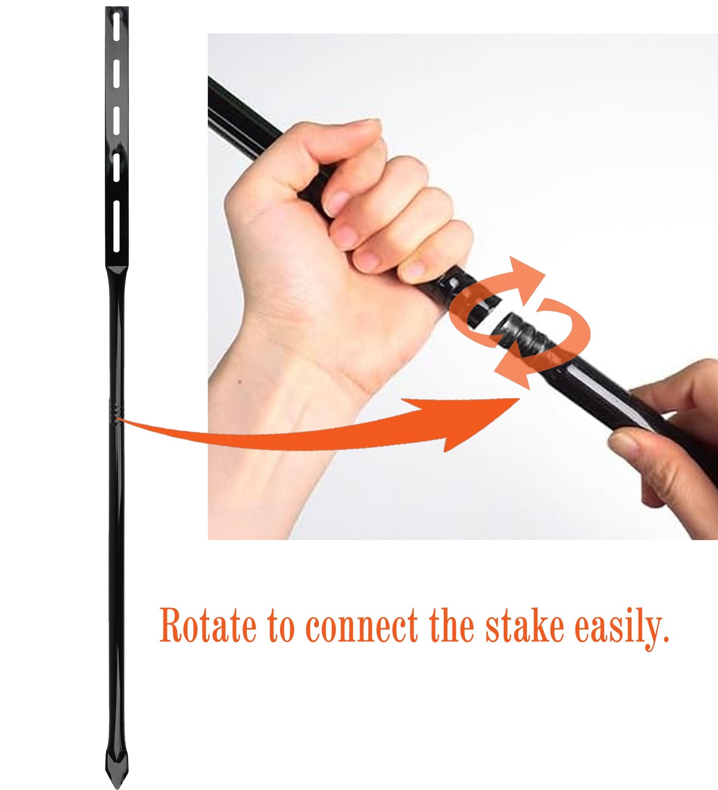 Metal Stakes for Yard Signs, 72-Inch Heavy Duty Posts, Black, 2-Pack