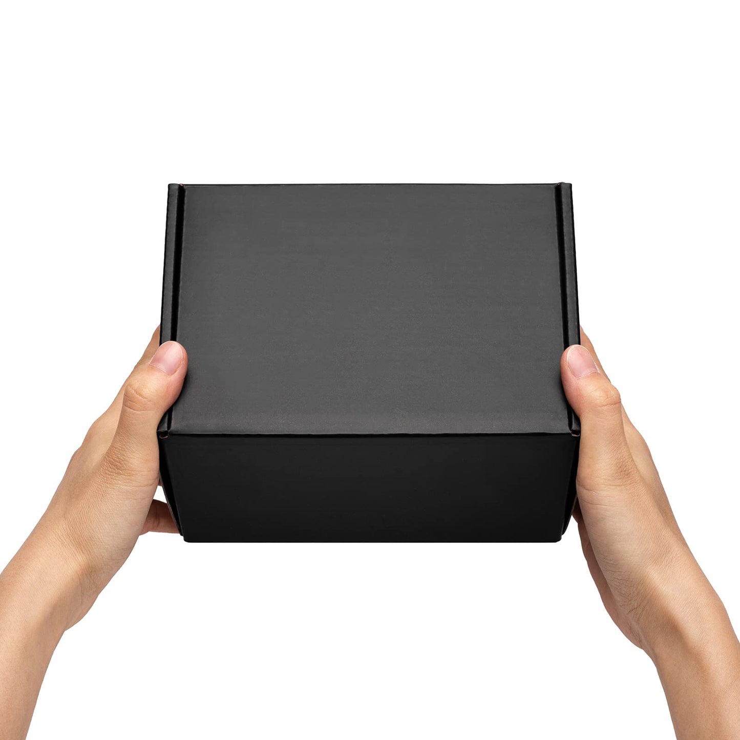Timirog 7x5x4 Inches Black Shipping Boxes 25 Pack - Corrugated Cardboard Mailing Box for Small Business, Tab Locking Literature Mailer for Packing Jewelry Ornament Gift Craft Packaging Supplier