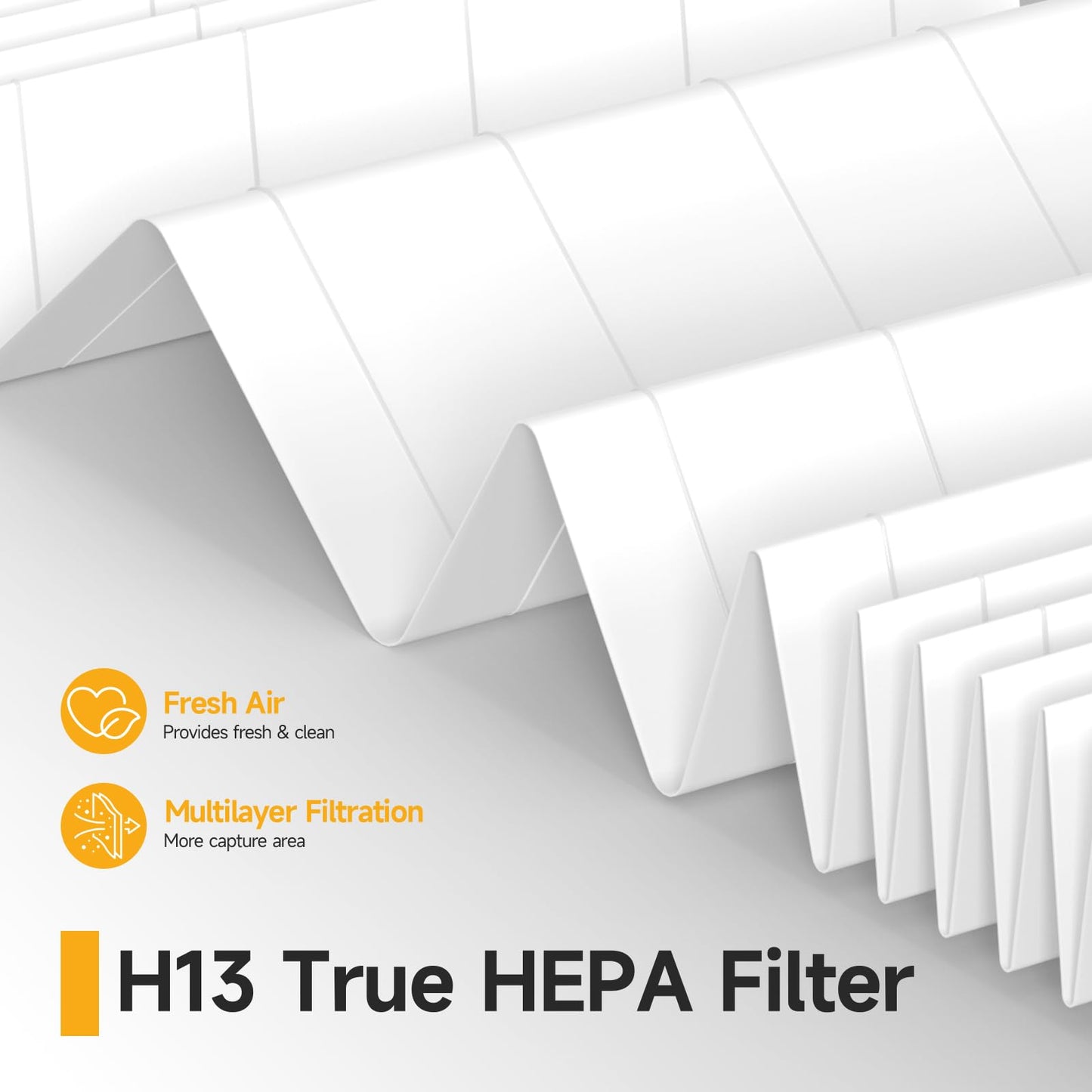 HPA200 HEPA Filter Replacement Compatible with Honeywell HPA200 HRF-ARVP200 Series Air Purifier HPA200, HPA201, HA202, HPA204, HPA250, HPA5200, 4 HEPA R + 8 Activated Carbon Pre-Filters A