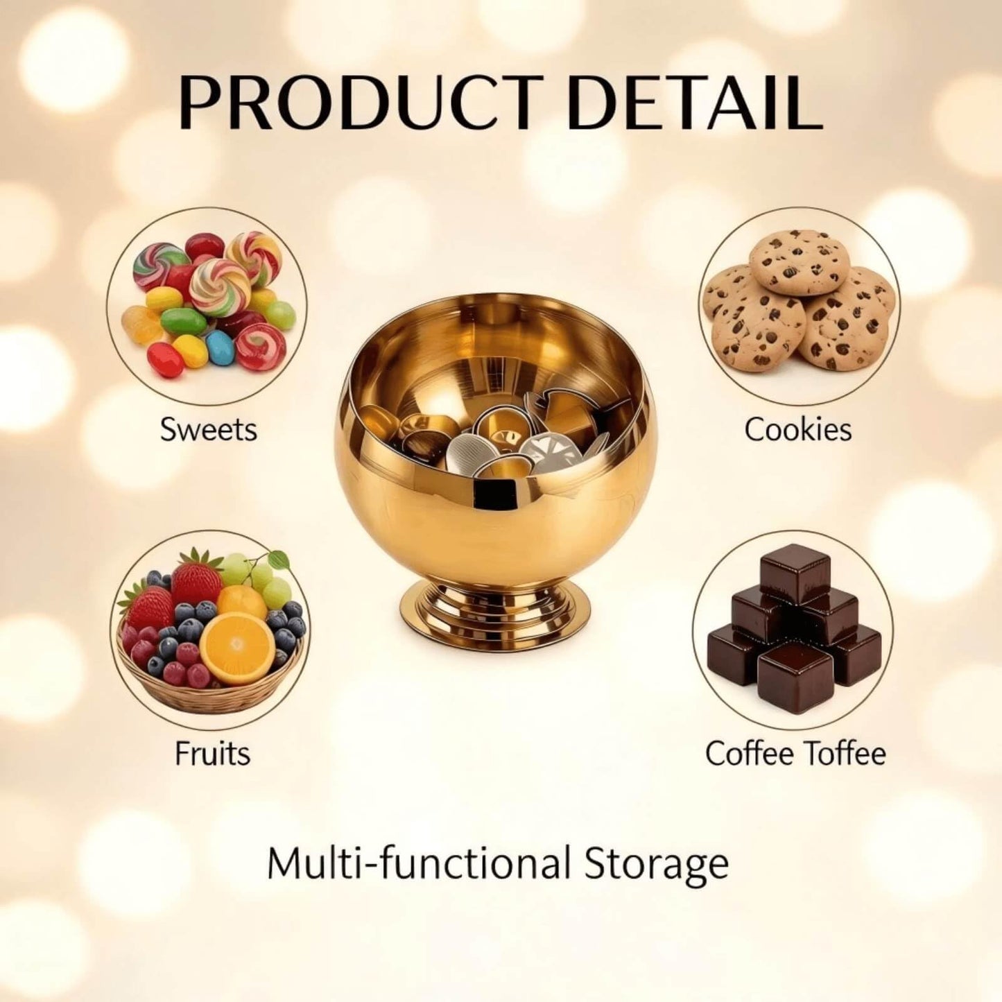 VAWNKUKN Coffee Pod Holder-Coffee Pod Storage-K Cup Holder-Espresso Pod Holder-Coffee Pod Organizer（GOLD