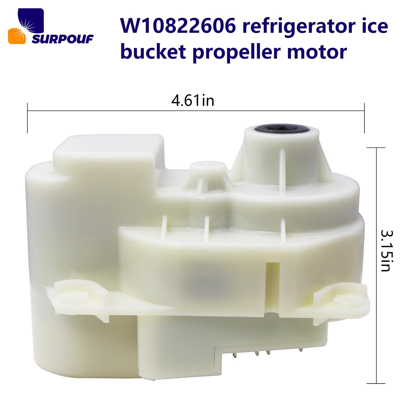W10822606 Refrigerator Ice Bucket Auger Motor IMM2606 Fits for Whirlpool Replace 2322580 2326873 W10215646 W10271506 W11185741 W11298175 W11391787