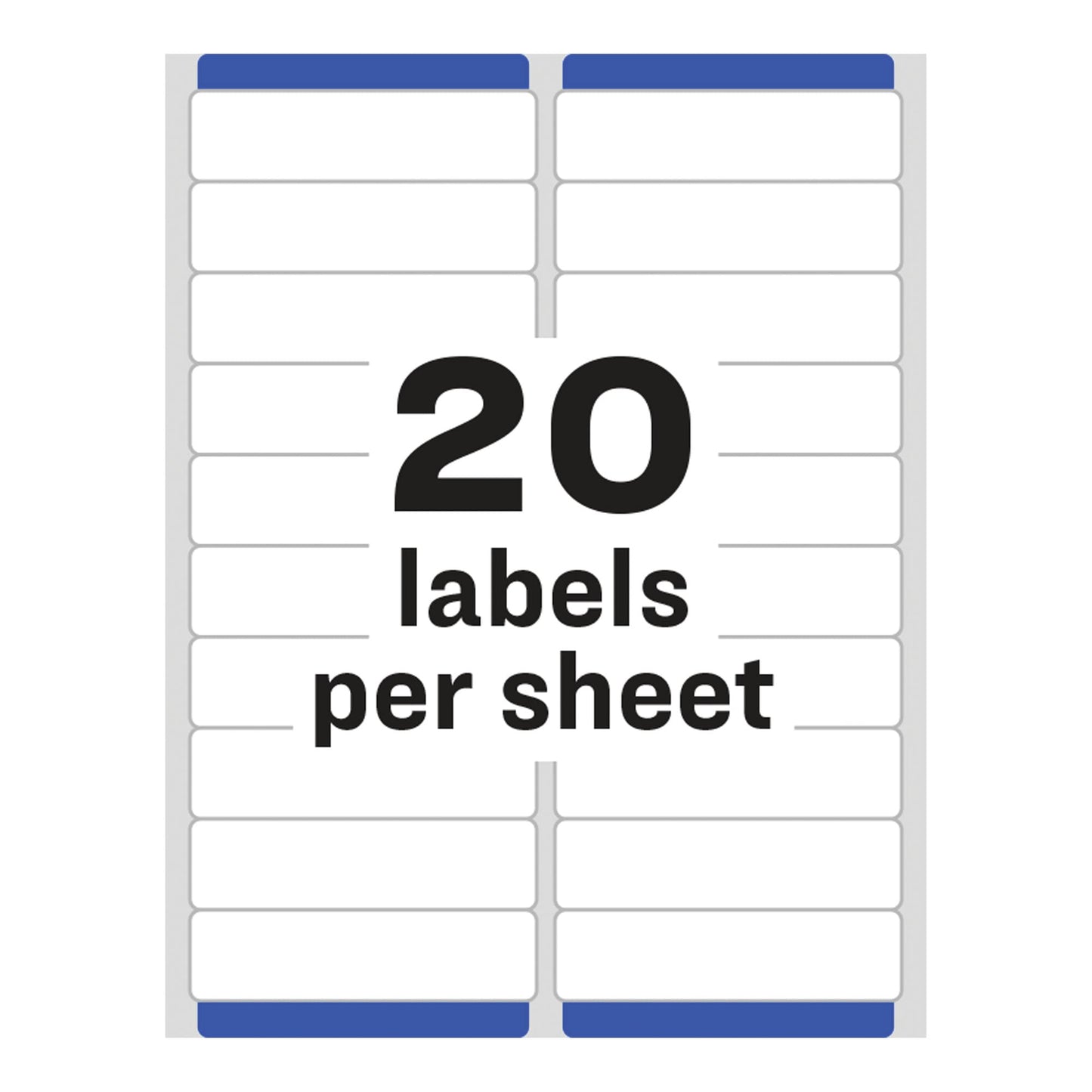 Avery Easy Peel Printable Address Labels with Sure Feed, 1" x 4", White, 2,000 Blank Mailing Labels for Laser Printers (5161)