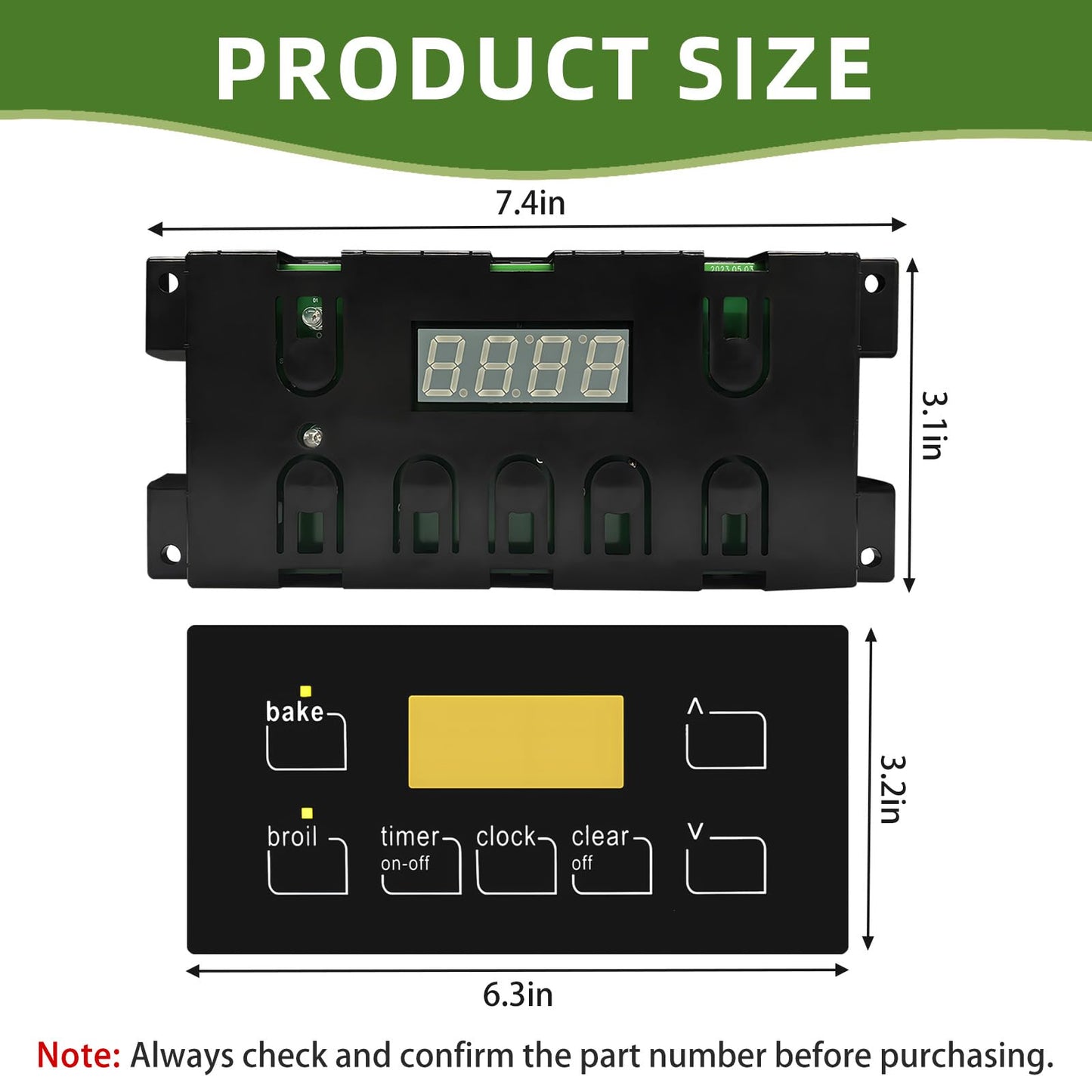 Durable Oven Range Stove Clock Control Board - Directly Replaces 5304518660, Designed for FRIGIDAIRE 316455400 Range Oven