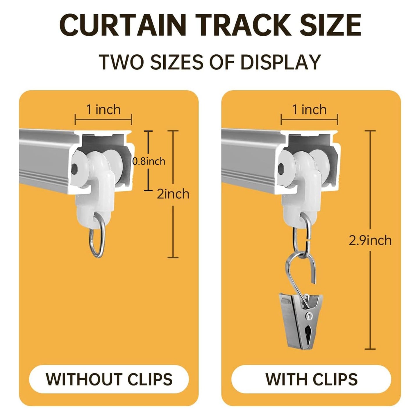 MaKefeile Ceiling Curtain Track,Curtain Track Wall Mounted,Ceiling Mount Rail Room Divider Tracks Extra Long Curtains Rod for Living Room Bedroom Patio Sliding Door Curtains with Clips,White 6ft