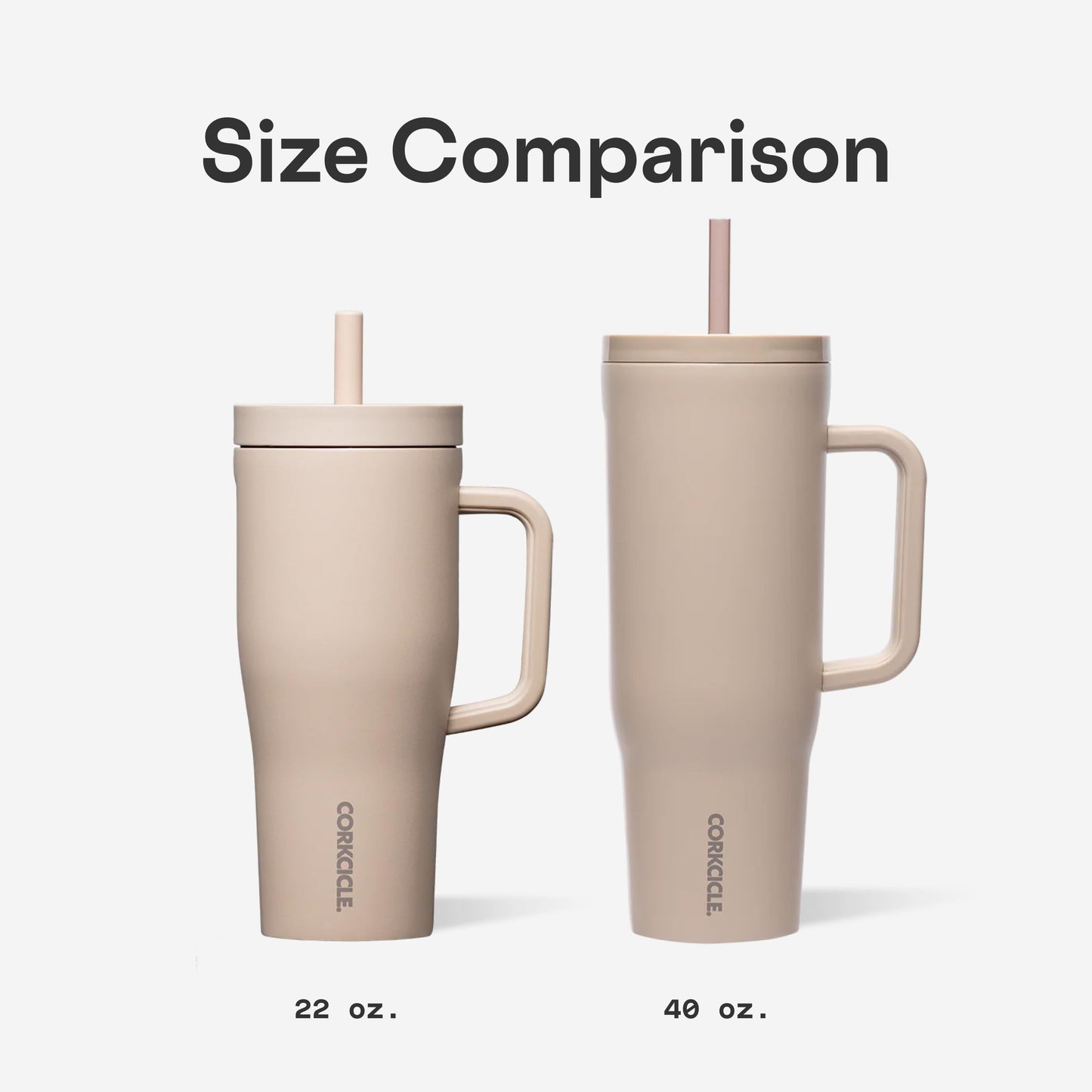 Corkcicle Cruiser Insulated Tumbler with Handle & Straw - Keeps Drinks Ice Cold - Triple-Insulated - Leakproof Travel Mug - BPA-Free - Summer Drinkware Gift - 40 oz, Princess Ariel
