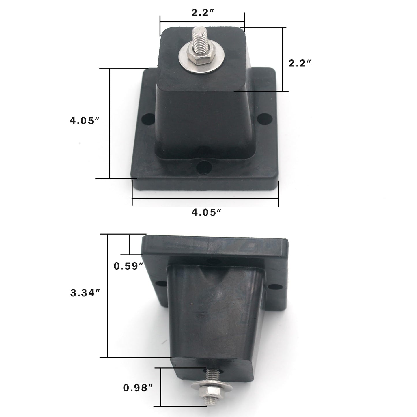 Anti-Vibration Shock Absorbing Rubber Ground Stand Mounting Bracket for HVAC, Central Air Conditioning or Mini Split Air Conditioner Condenser Pad Damping Compressor Feet (Large（36000-75000BTU）)