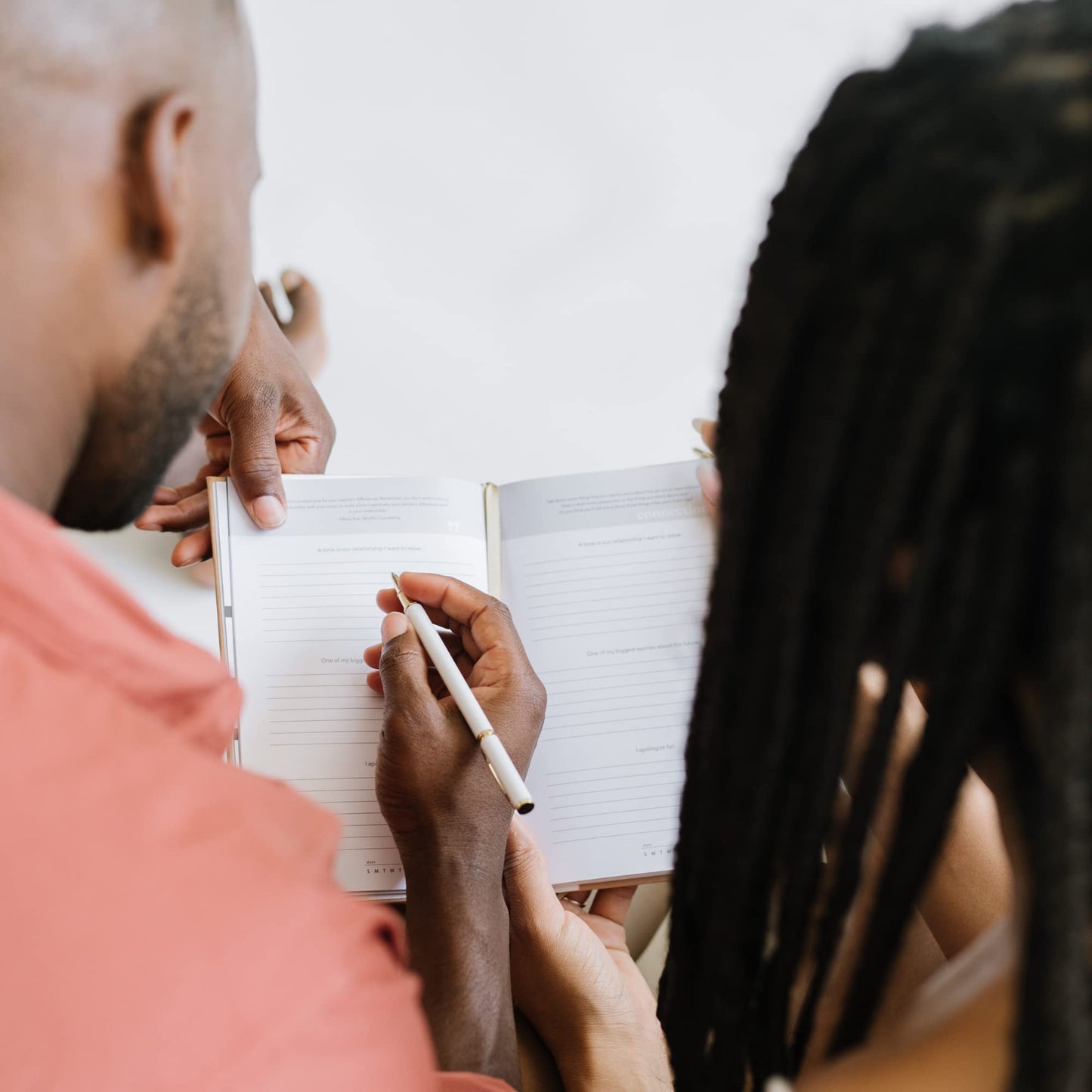 Promptly Journals, Our Connection Journal: 52 Weeks of Exploration for Two (Cashew Brown, Linen/Leatherette) | Relationship Book for Couples | Couples Therapy Journal