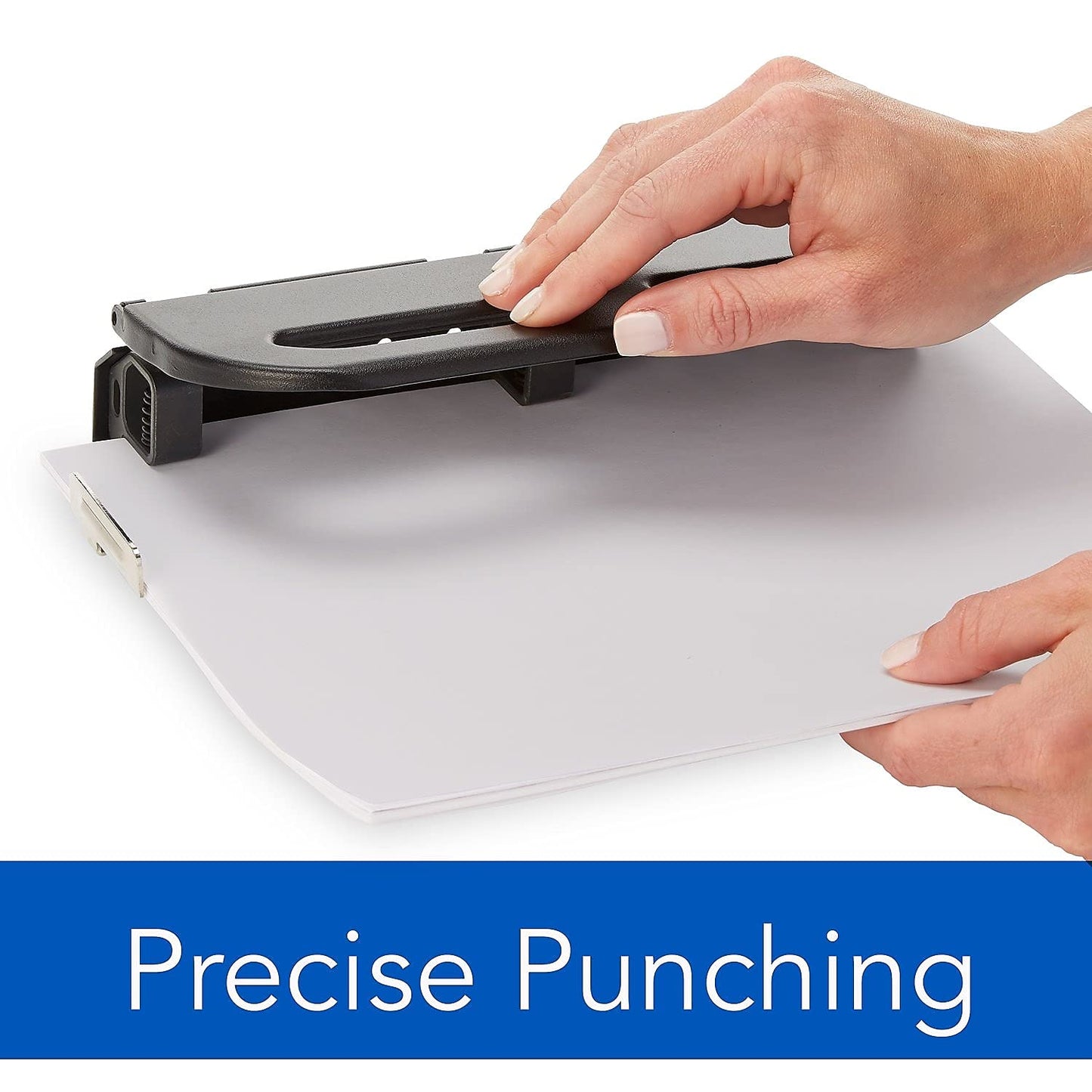 Swingline 2-7 Hole Punch, Semi-Adjustable, Heavy Duty Hole Puncher, Easy Touch, 24 Sheet Punch Capacity, Black (74150)