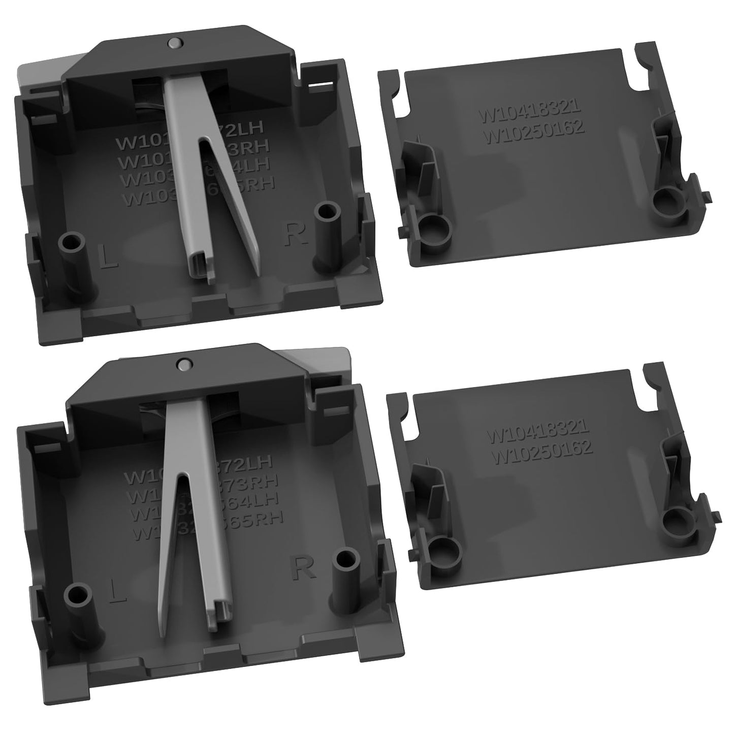Upgraded W10195372 W10195373 Dishwasher Dishrack Adjuster Housing Left Right Hand for Whirlpool WDT730PAHZ0 WDT750SAHZ0 Dishwasher Top Rack Parts,For Kenmore KitchenAid KDTM354DSS4 Dishwasher Parts