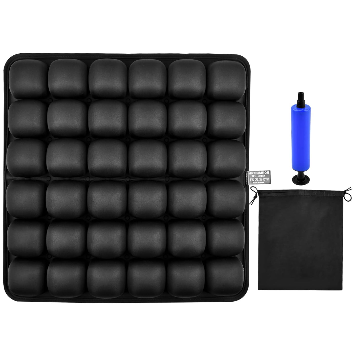 Yonderfume 3D Air Cell Inflatable Seat Cushion, 36 Airbags Airplane Seat Cushion for Long Flights, Pressure Relief for Tailbone & Hip Pain, Wheelchair Cushions with Air Pump