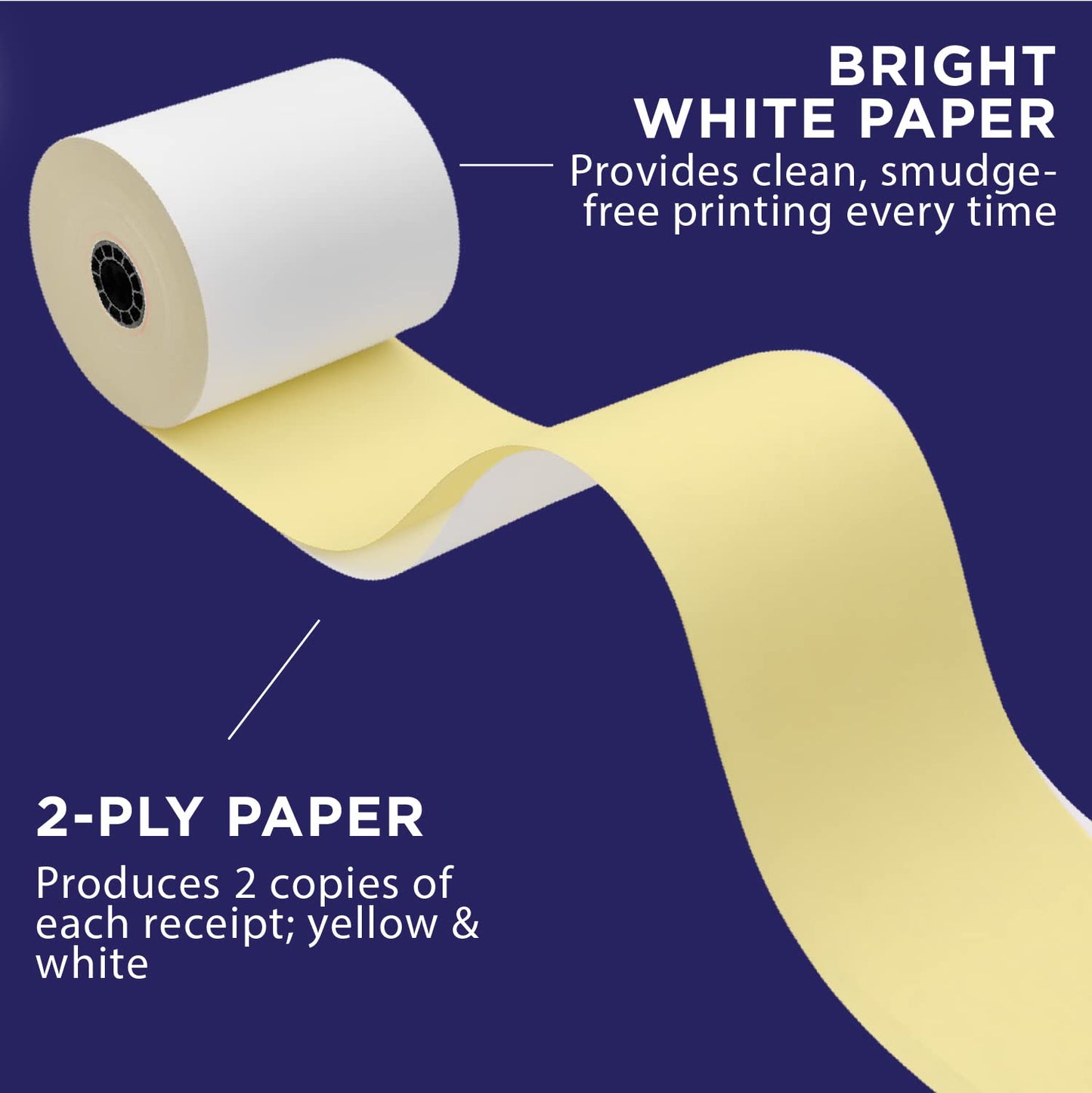 Kitchen Printer Paper for Clover Kitchen Receipt Printer Star SP700 Ink Printer) by Paper Planet | 2-Ply Carbonless Paper | 18 Rolls with 1 Ribbon
