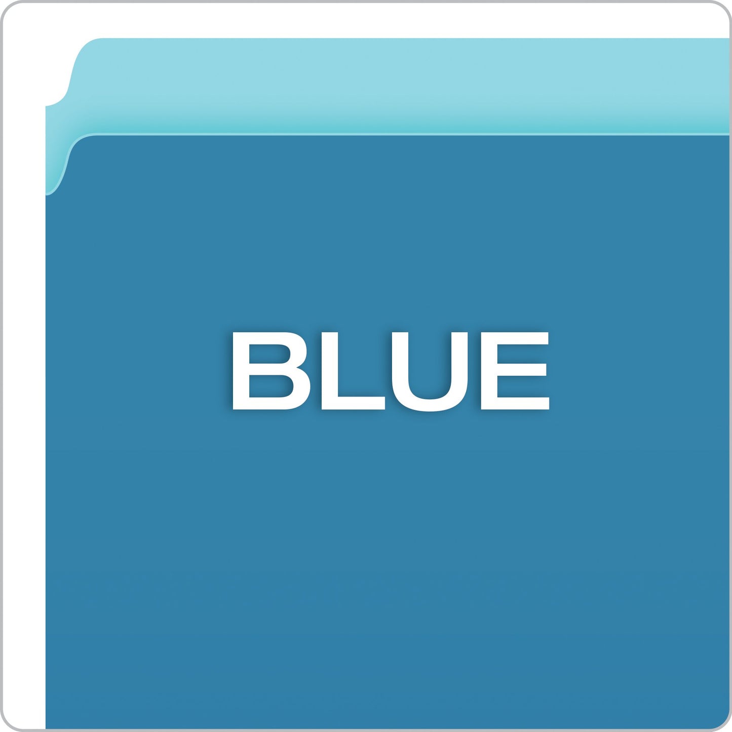 Pendaflex Two-Tone Color File Folders, Letter Size, Blue, Straight Cut, 100/BX (152 BLU)