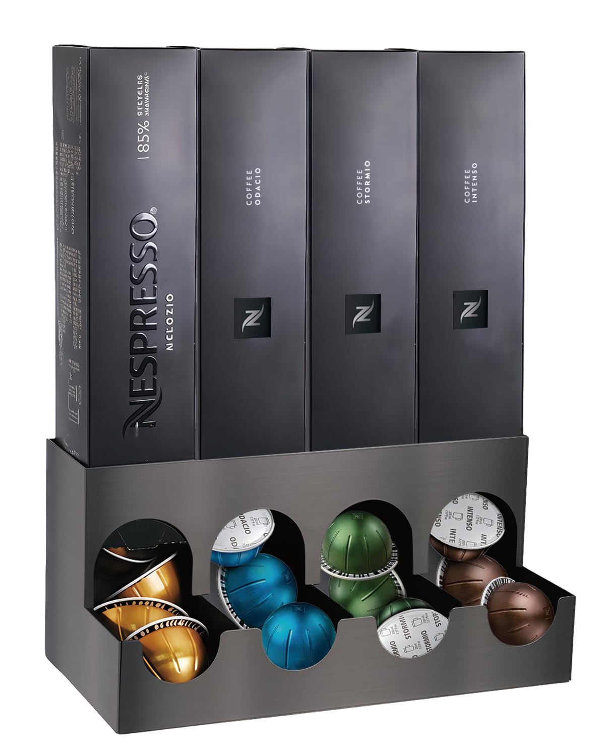 YQDHYLYH Nespresso Vertuo Pod Dispenser,Nespresso Pods Holder, Dispenses 4 Coffee Flavors (40 Vertuo Capsules),Nespresso Vertuo Pod Holder, Nespresso Pod Holder for Coffee Capsules（Holder only）