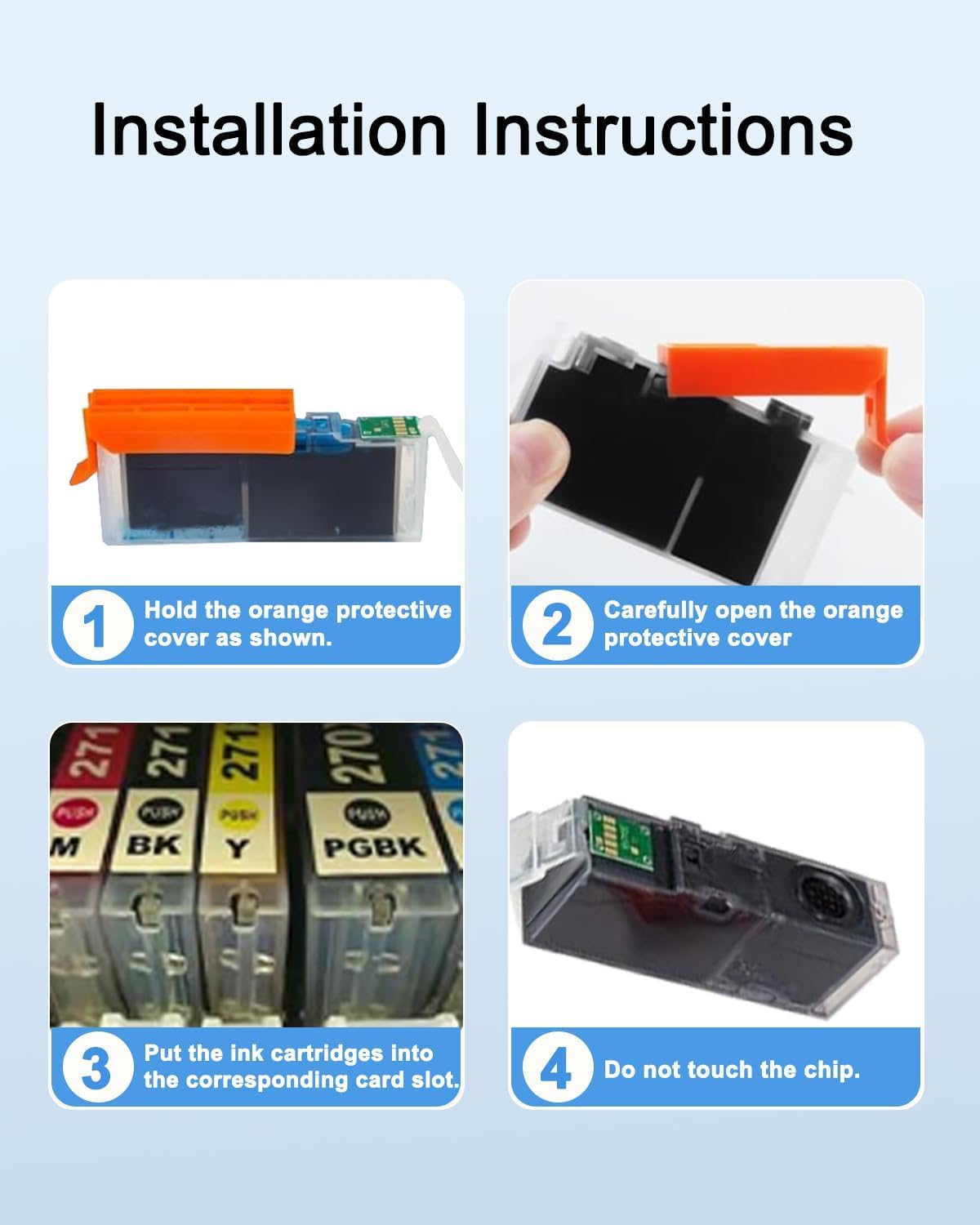 BJ-INK 270XL 271XL 270 271 XL Refill Ink Cartridges Compatible for Pixma MG5720 MG5721 MG5722 MG6820 MG6821 MG6822 MG7720 TS9020 TS6020 TS8020 TS5020