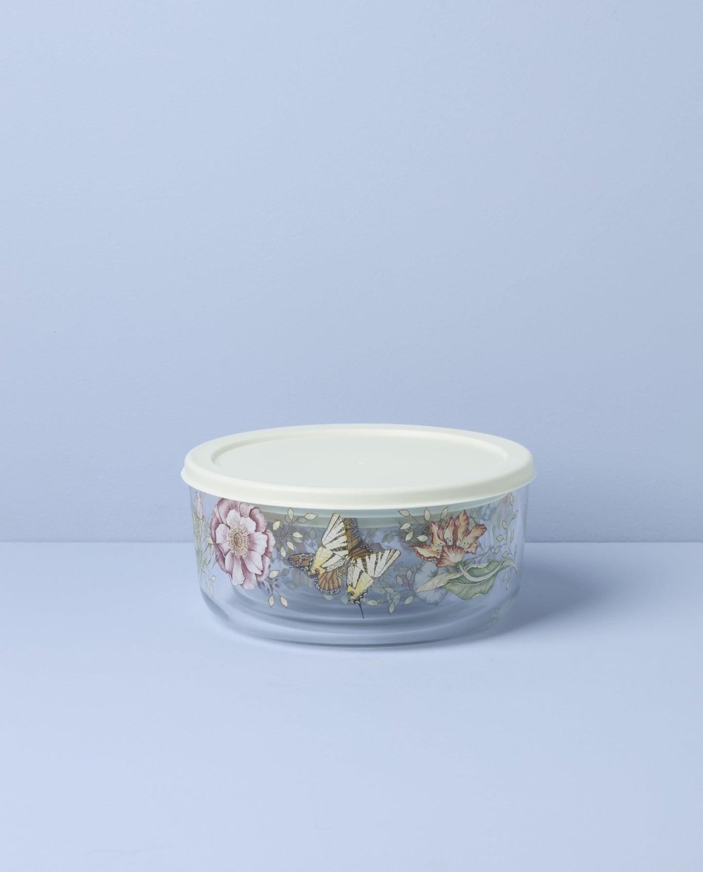 Lenox 897944 Butterfly Meadow Glass Food Storage Containers With Lids, Set Of 4
