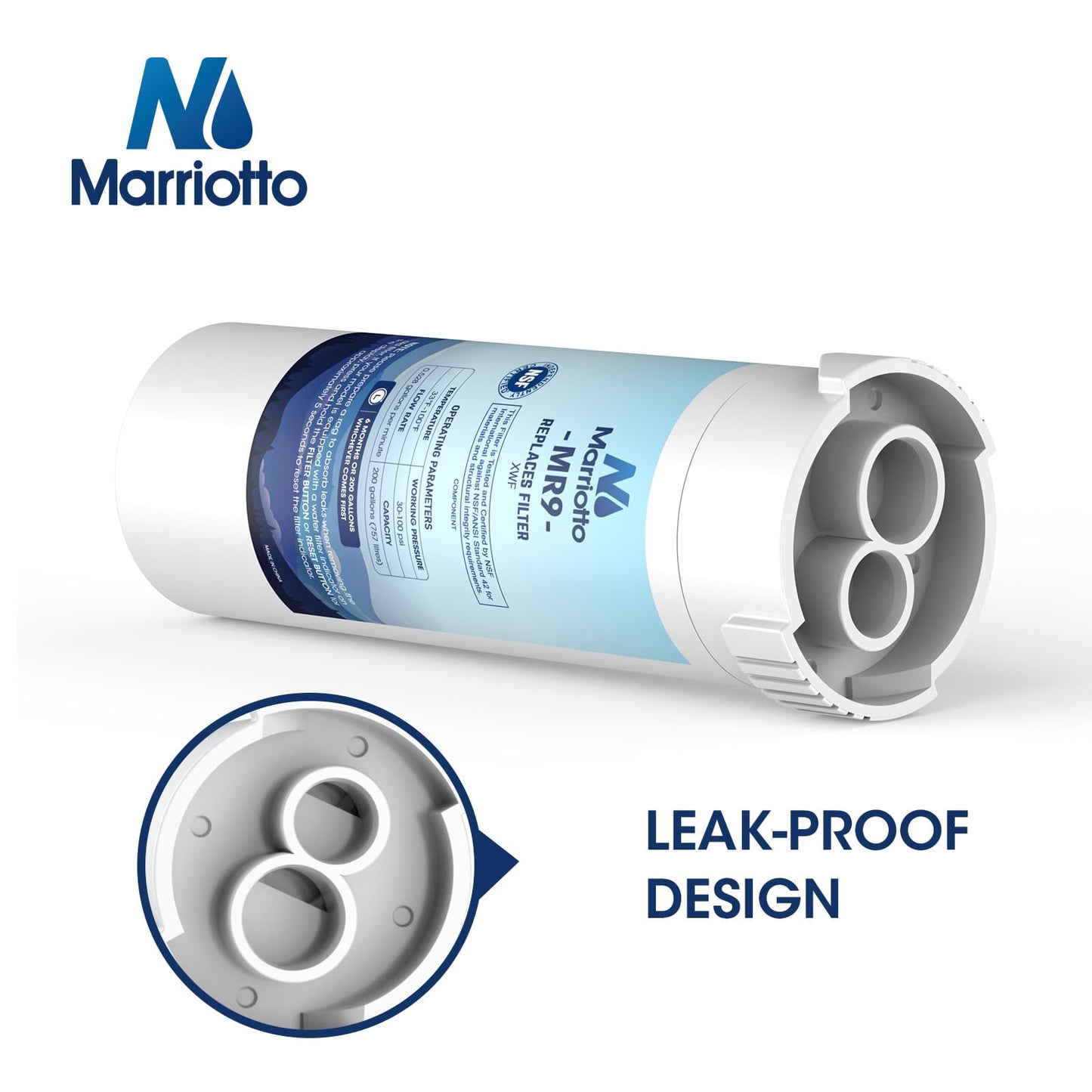 MARRIOTTO XWF Water Filter Replacement for GE XWF Refrigerator Water Filter, 4 Pack