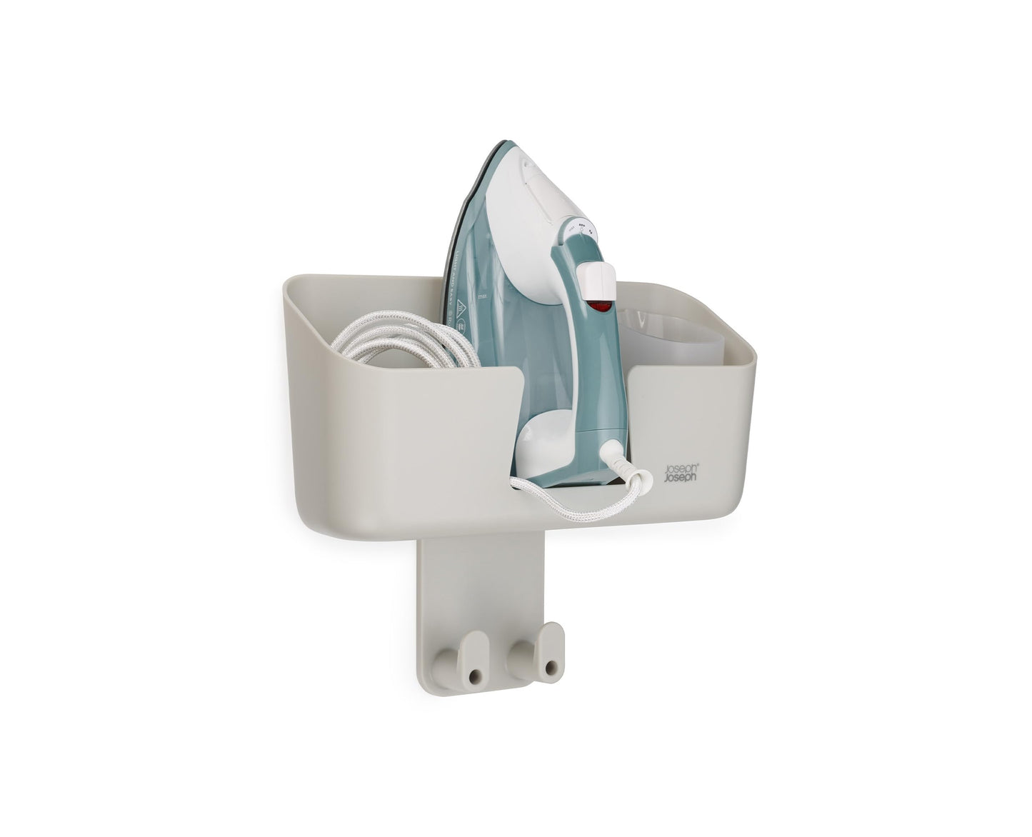 Joseph Joseph IronHub Wall mounted Iron Holder and Jug Storage Organizer with Adjustable Ironing Board Hanger, and Heat-Resistant Iron Pad