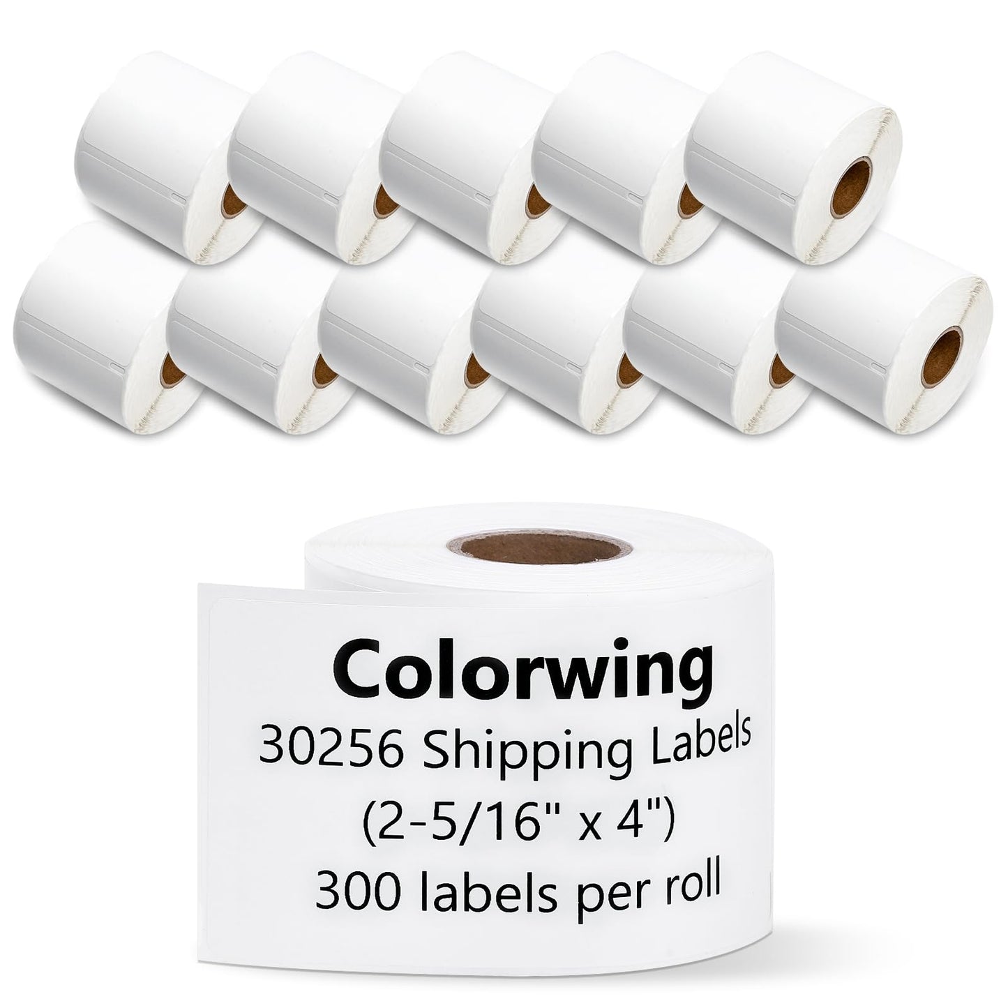 COLORWING a30256 Label Compatible with Dymo 30256 (2-5/16" x 4") LW Large White Shipping Labels 59 mm x 102 mm for Label Writer 450 Twin Turbo and Rollo Printers, 12 Rolls