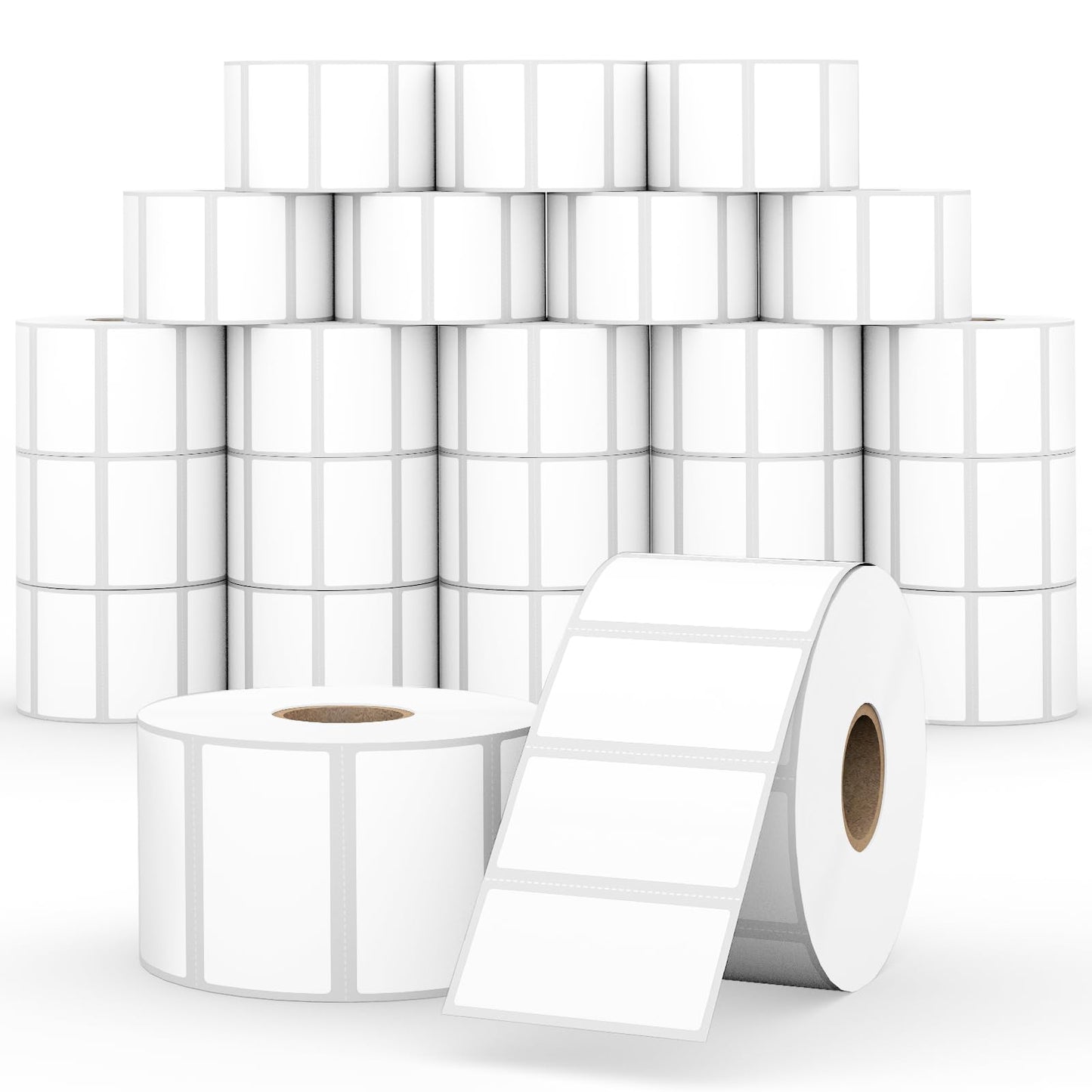 StickerTag 24 Rolls 2" x 1" Direct Thermal Labels, Shipping Labels Compatible with Zebra & Rollo Label Printers for Mailing Postage Address Barcode (1300 Labels/Roll)