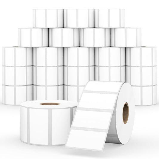 StickerTag 24 Rolls 2" x 1" Direct Thermal Labels, Shipping Labels Compatible with Zebra & Rollo Label Printers for Mailing Postage Address Barcode (1300 Labels/Roll)