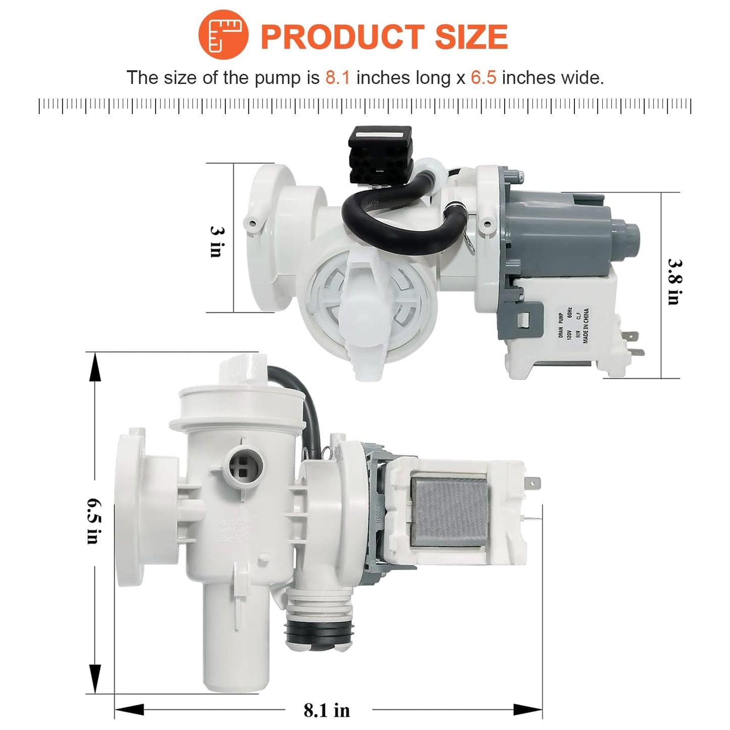 Beaquicy DC96-01585L DC97-17999M Washer Drain Pump Assembly - Replacement for 2677749 AP5582209 PS4217041 EAP4217041 Samsung Washing Machine