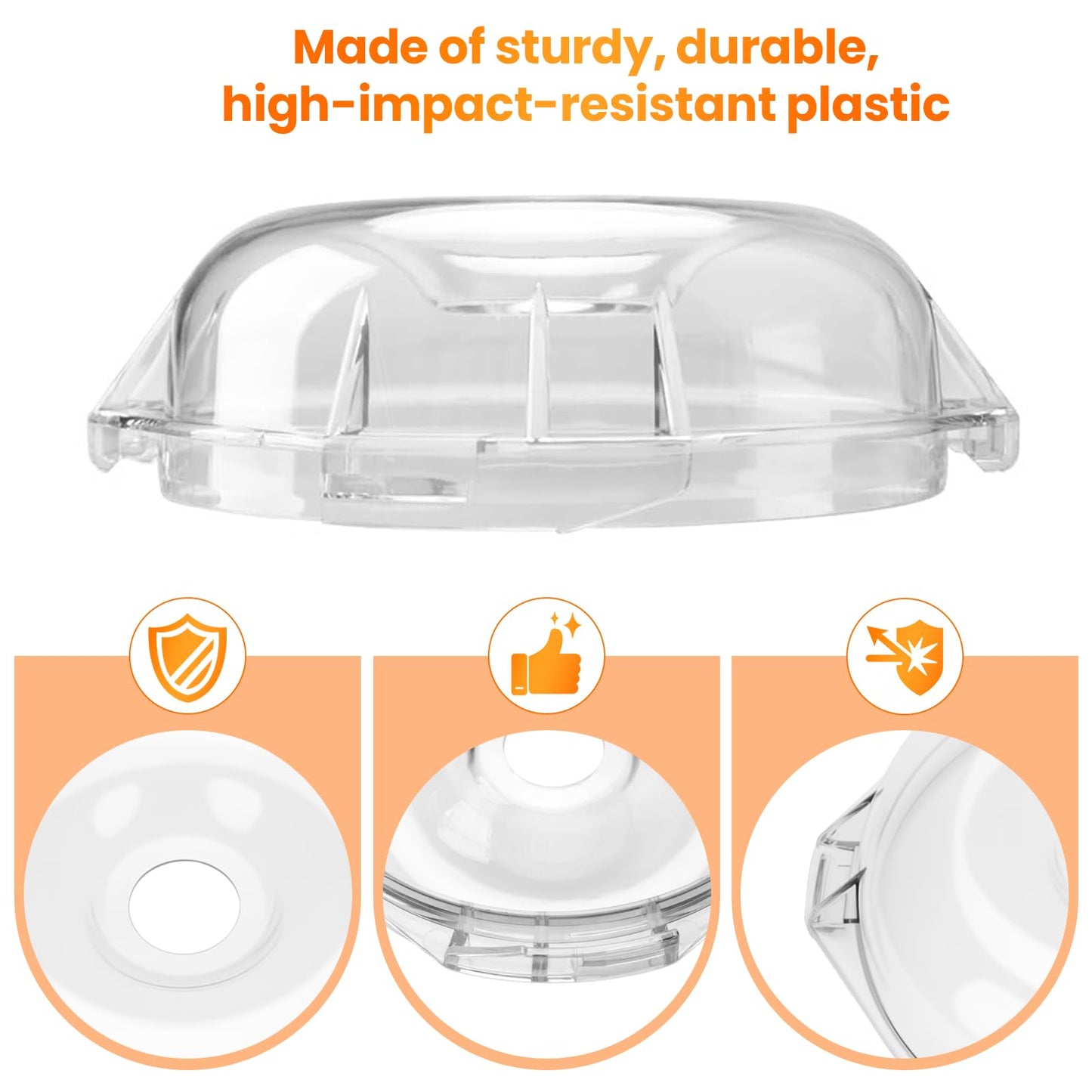 106458S Cutter Bowl Lid for Robot Coupe R2 R2B R2N,R2 Dice,R101B Food Processors,106458S Food Processor Cover Replacement for Robot R2 Top Lid Coupe Food Processor Lid