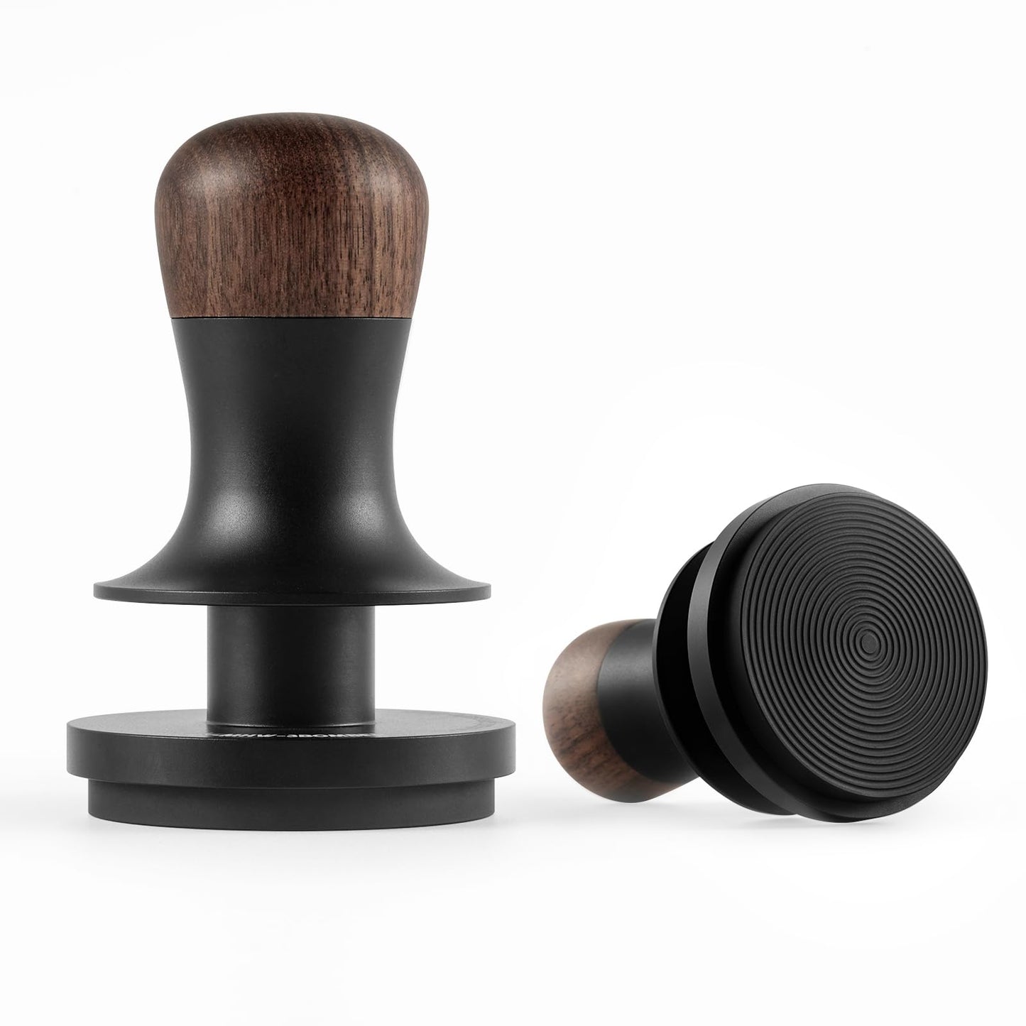 MHW-3BOMBER 51mm Espresso Coffee Tamper with Three Spring Loaded Calibrated Espresso Tamper 30lbs Espresso Hand Tamper with Sound Feedback Titanium Coating Black T6178T-OS