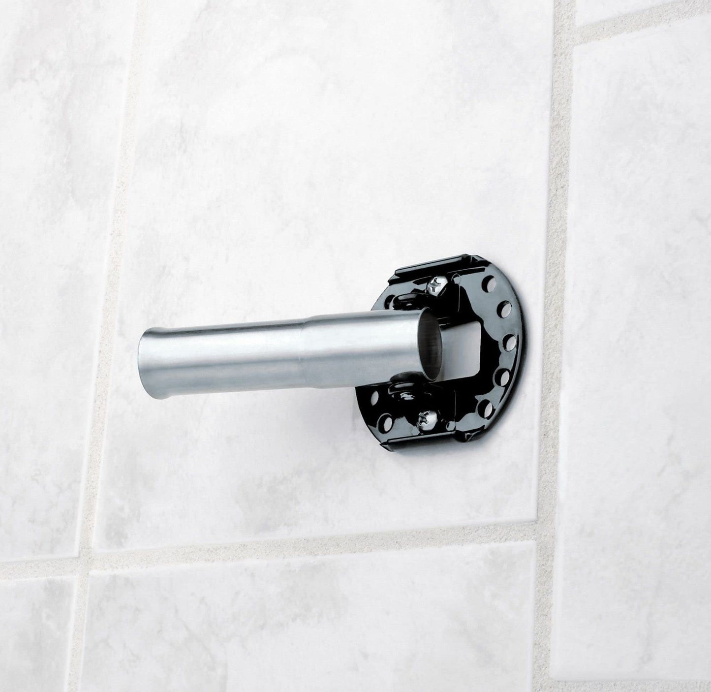 Moen Curved Adjustable Length Fixed Mount Single Shower Curtain Rod for Bathroom, Chrome Finish, CSR2160CH