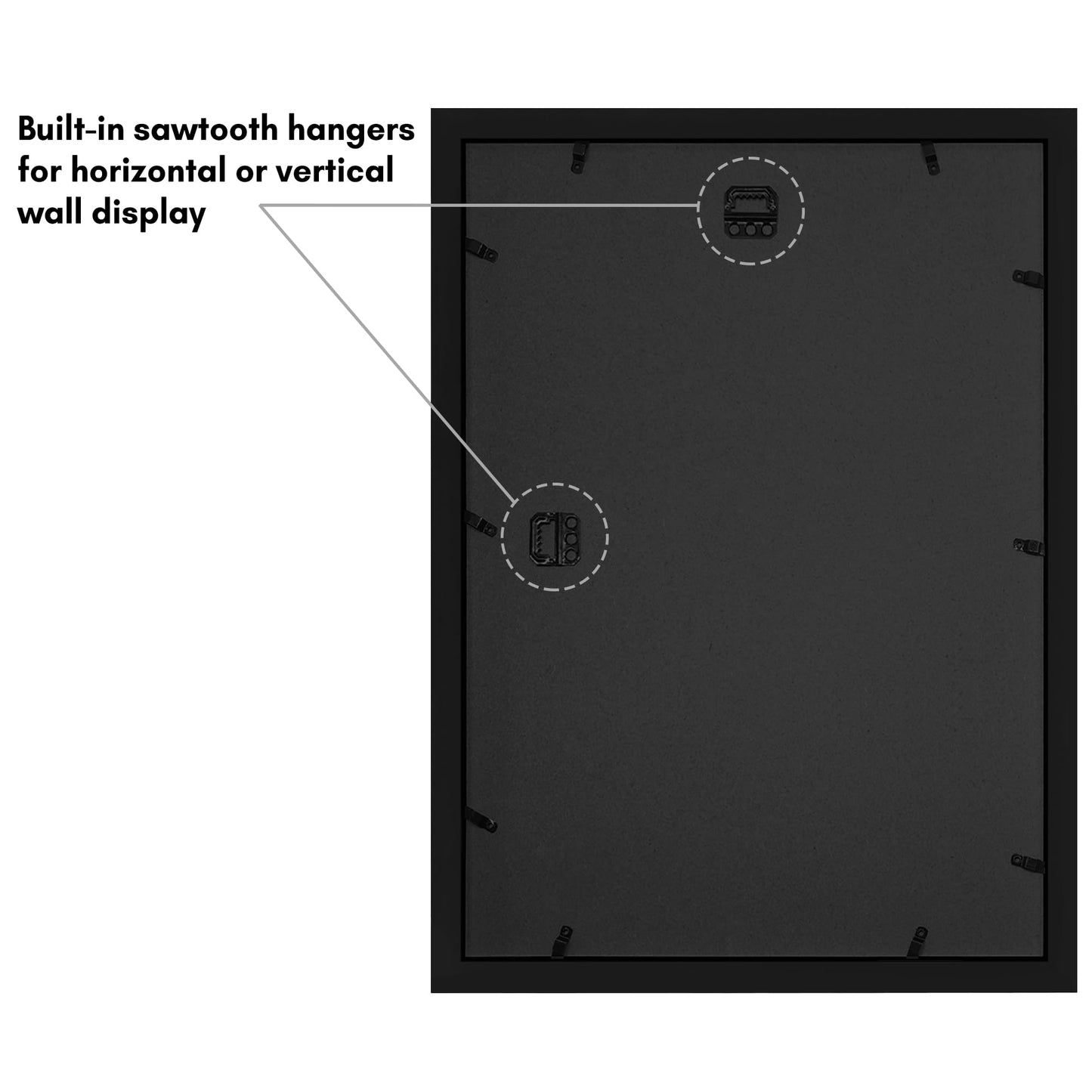 Americanflat 4x6 Collage Picture Frame with Polished Plexiglass - Multi Picture Frames Fit Nine 4x6 Photos or Use as One 14x20 Frame for Wall Display - Signature Collection - Black