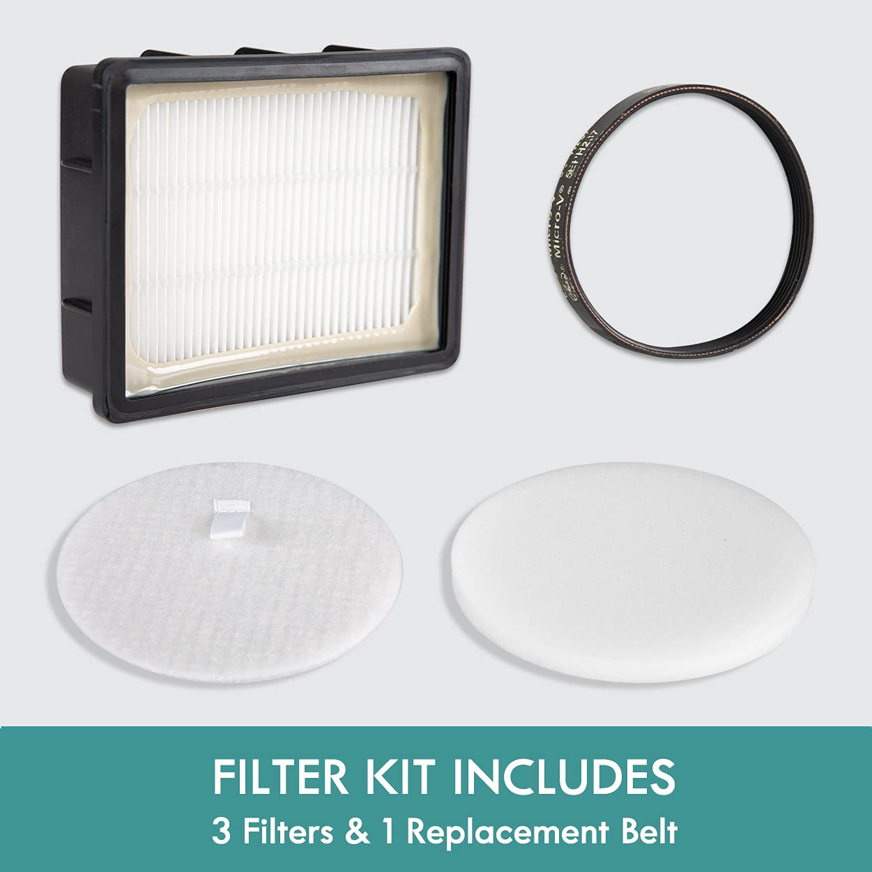 Kenmore K4010 Bagless Upright Vacuum HEPA Filter, Foam Filter, Felt Filter & Belt Replacement for Upright Vacuum Cleaner DU2015, DU2012