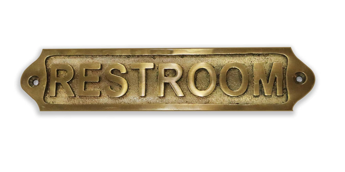 RoohVastra Sam Star Brass Metal Door Sign |Antique Finish|Easy DIY Installation|Best Home Decor|For Gents, Ladies, Office, Laundry, Restroom, Pull, Parking