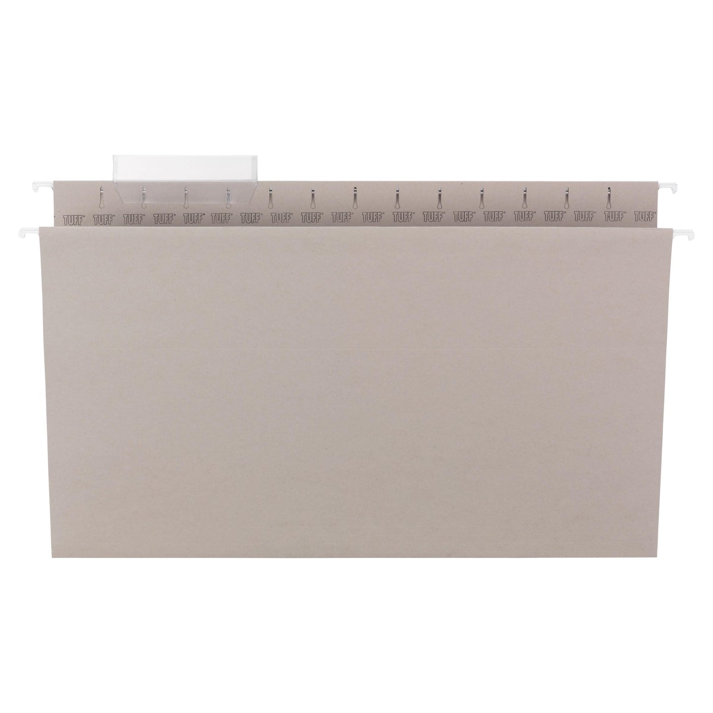 Smead TUFF® Heavy Duty Hanging File Folder with Easy Slide Tab,1/3-Cut Sliding Tab, 7 Times Stronger Than Standard Hanging Folders, Legal Size, Steel Gray, 18 per Box (64093)