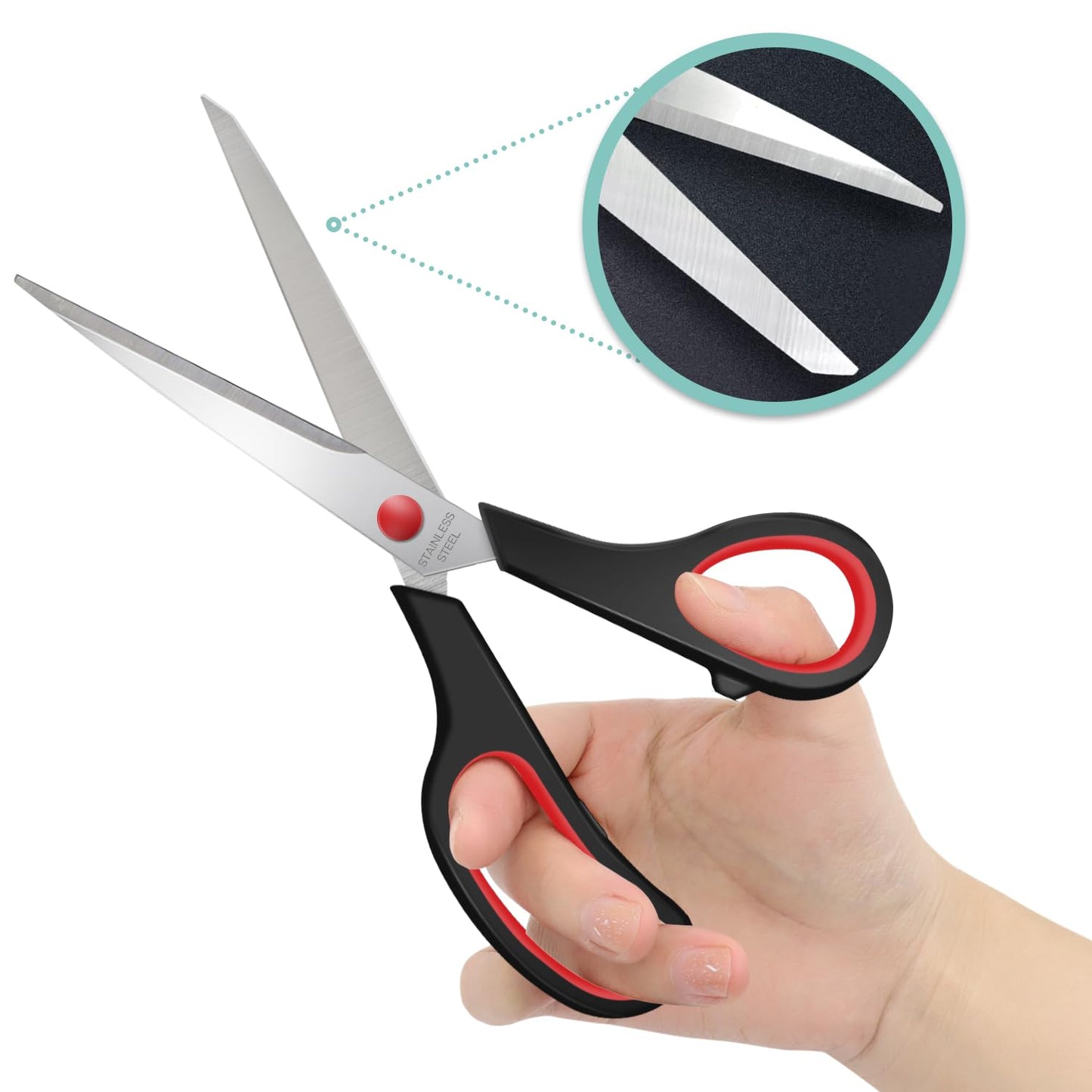 Xnluothsk 48 Packs 8" Sewing Craft Scissors Bulk,Multipurpose Heavy Duty Sharp Paper Scissors,Stainless Steel Shears for Home Office Student Teacher Supplies