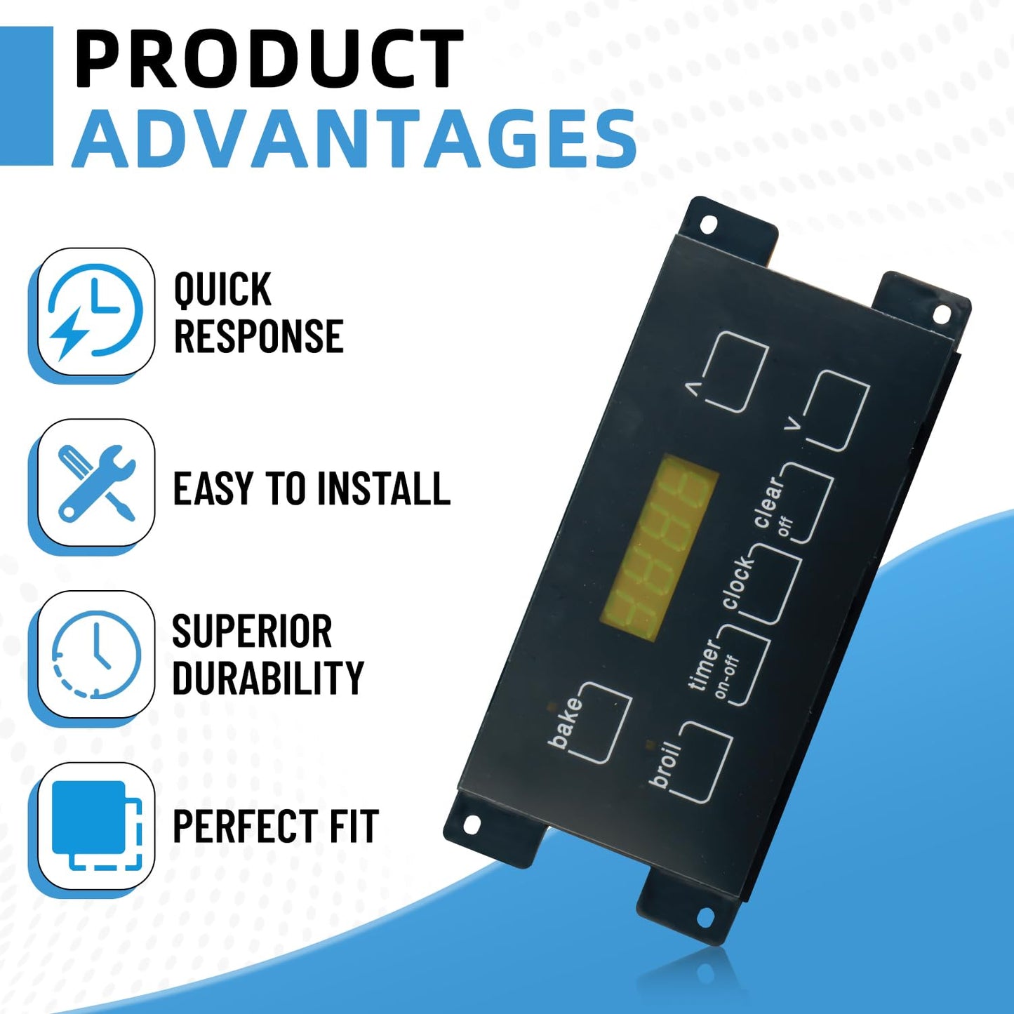 316455520 Oven Range Stove Clock Control Board Replacement Compatible with Electrolux Frigidaire Kenmore Replaces 5304518661 316455410