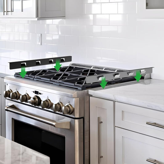 2 Pcs 316 Stove Gap Covers Stainless Steel Stove Gap Filler Range Trim Kit Between Oven and Countertop Dishwasher Dryer Heat Resistant and Easy to Clean (23.4'Matte Black)