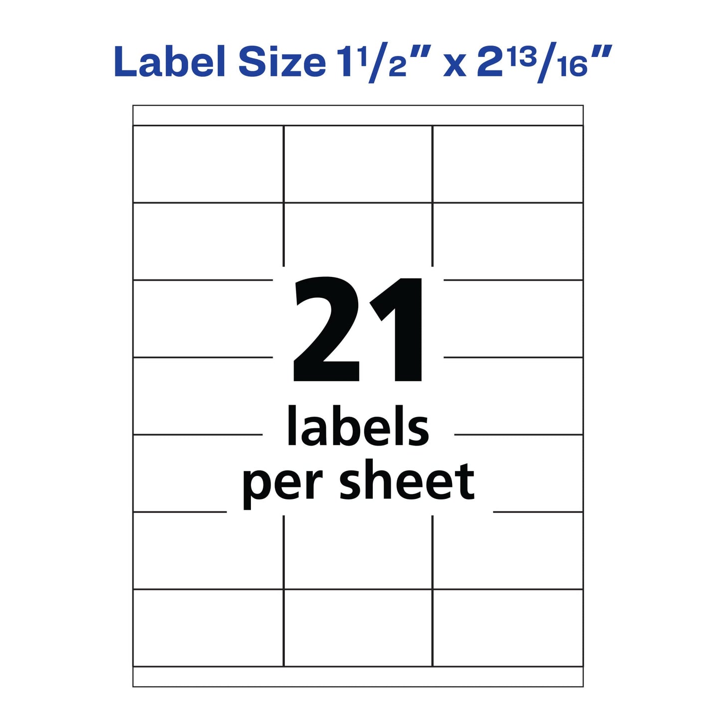 Avery Printable Address Labels for Copiers, 1-1/2" x 2-13/16", White, 2,100 Blank Mailing Labels (05360)