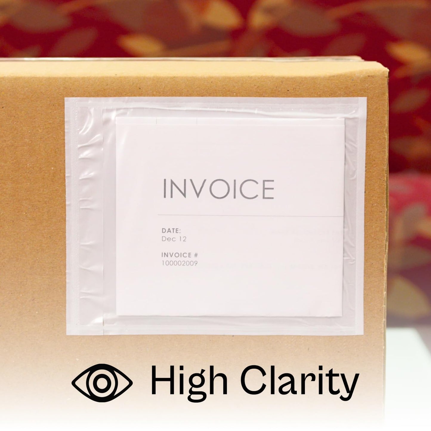 4.5" x 5.5" Clear Packing List Back Side Loading Plain Face Envelopes Pouches (1000 Pcs) Self-Adhesive Packing List Envelopes Pouch for Packing Slips Invoice Label