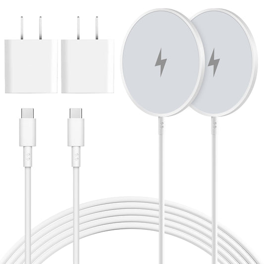 Magnetic Wireless Charger 2Pack 10FT Apple Magsafe Charger,Fast Mag-Safe Charging Wireless iPhone Charger Pad with Charging Plug for iPhone 16Pro Max/16Pro/16Plus/15Pro Max/15/14/13/12/AirPods3/Pro 2