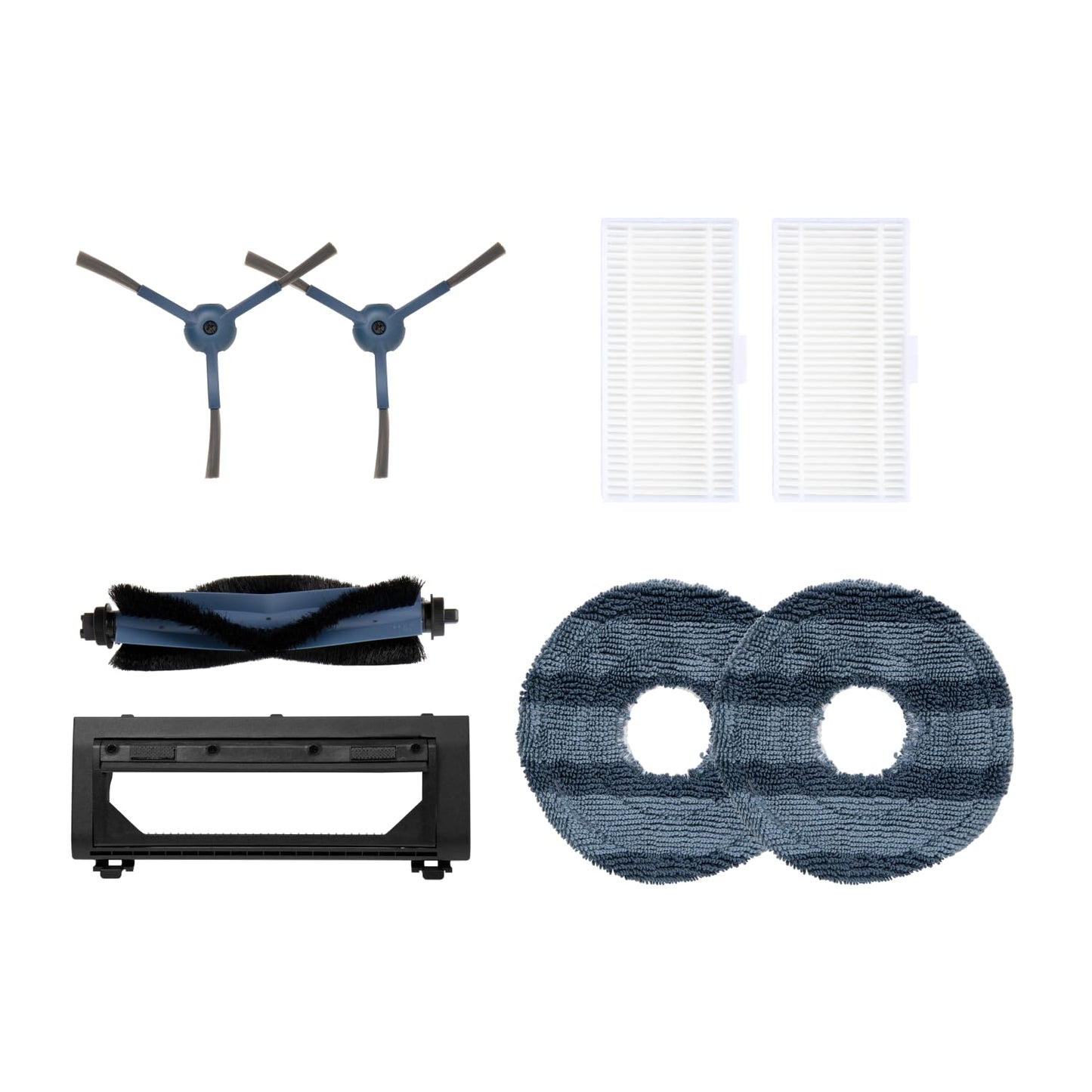 eufy Official Accessory Kit for Robot Vacuum Omni C20, 2 Side Brushes, 2 Washable Filters, 1 Rolling Brush, 1 Brush Guard, 2 Mop Pads