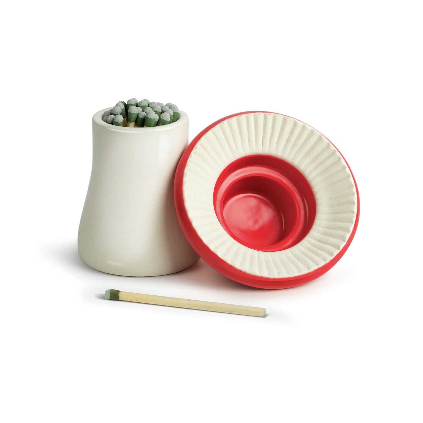 Genuine Fred Merry Mushroom, Decorative Ceramic Match Striker and Storage