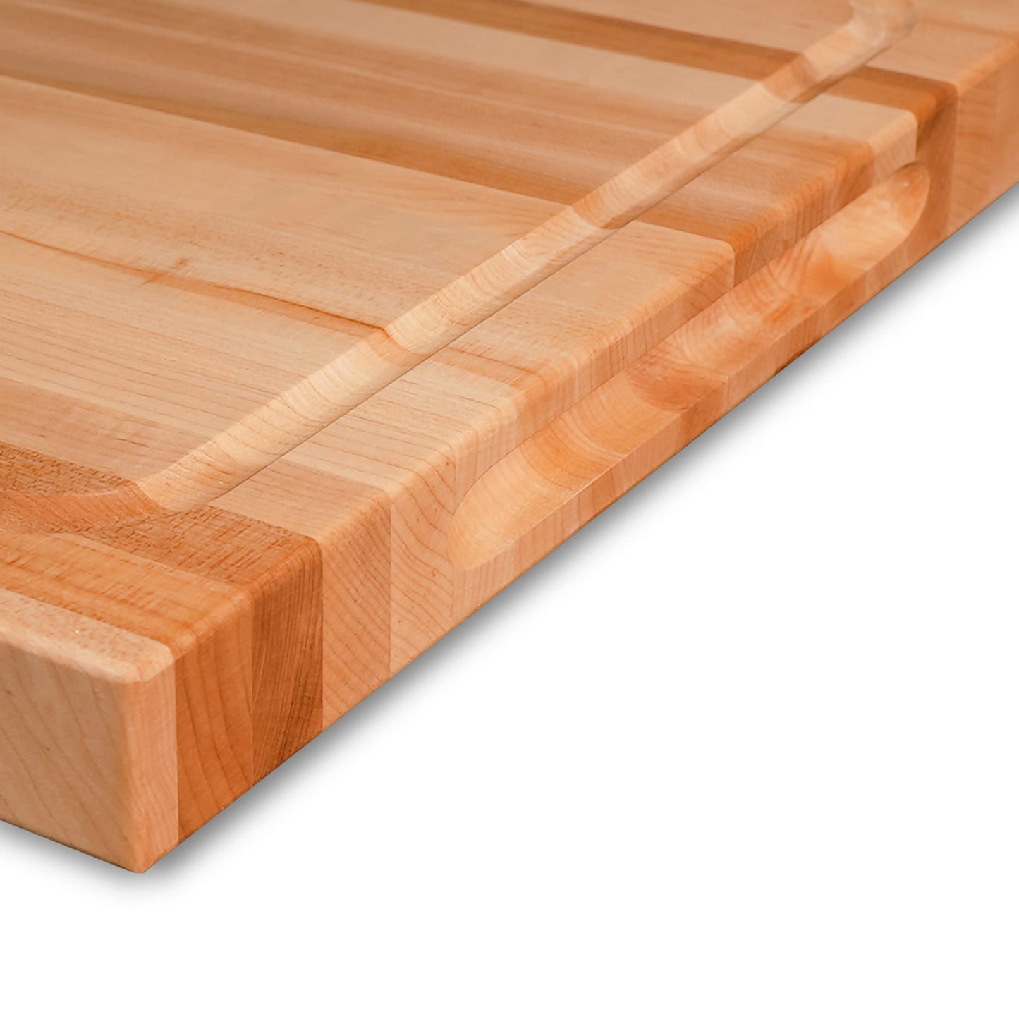 CONSDAN Hard Maple Wood Cutting Board for Kitchen, USA Grown Hardwood, 16 x 12, with Invisible Inner Handle, Prefinished with Food-Grade Oil, Suitable for Kitchen Edge Grain, 1-1/2" Thick