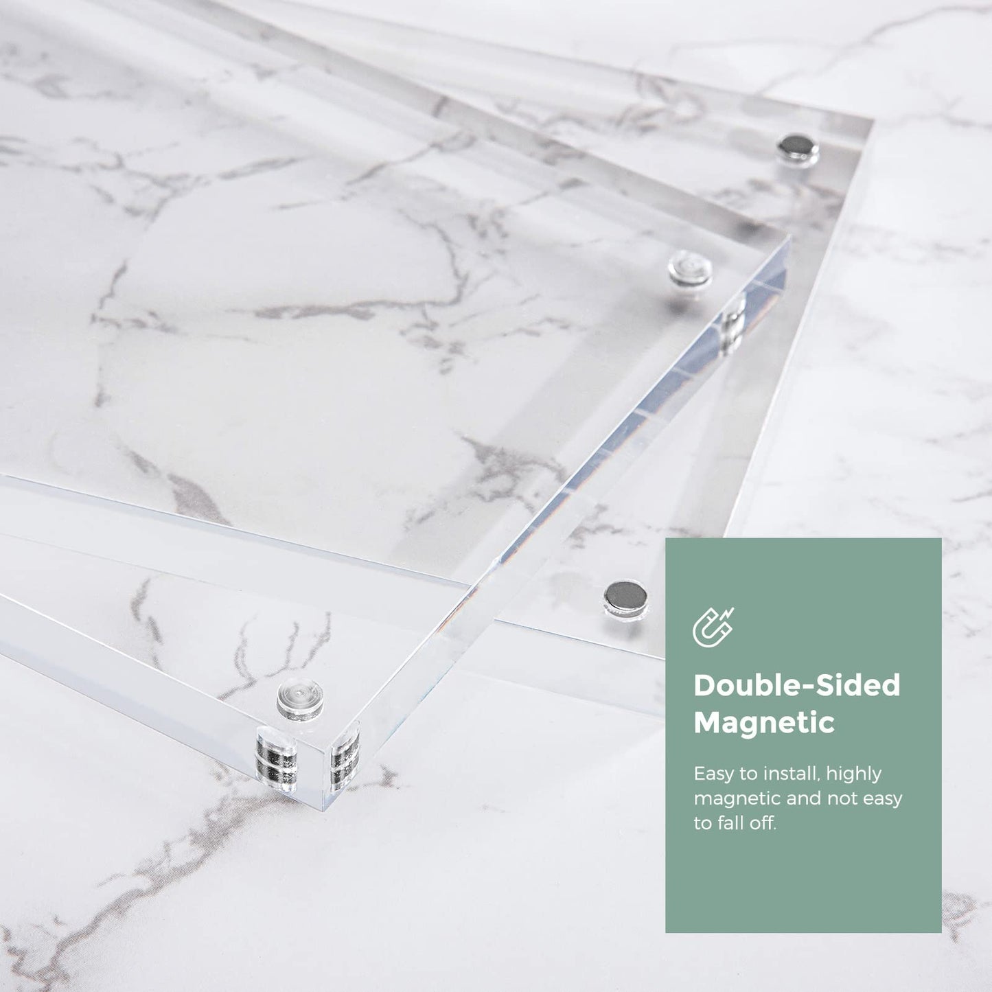 Syntrific 5x7 Acrylic Photo Frame 5Pack Premium Acrylic Photo Frame Magnetic Picture Frames Clear