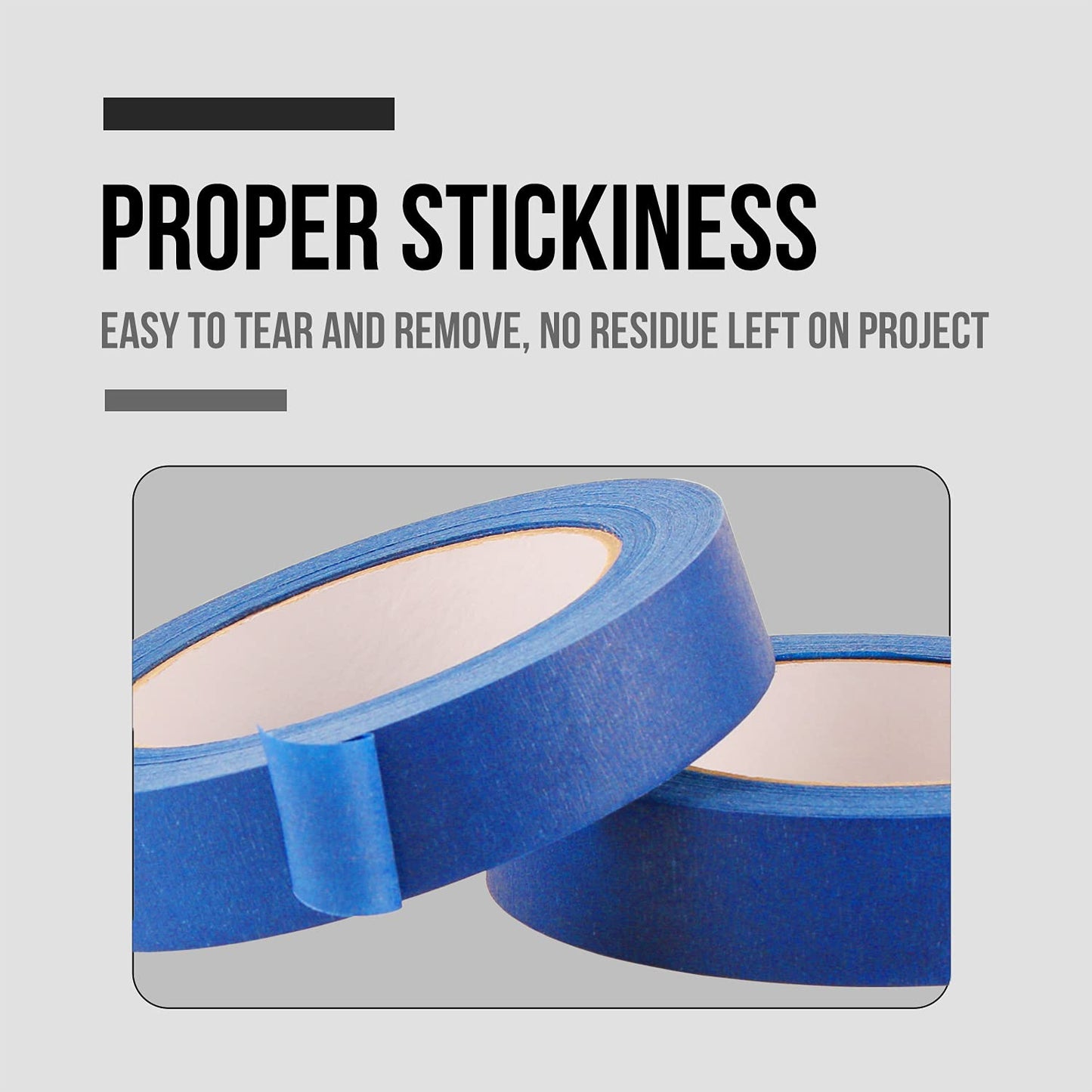 Lichamp Blue Painters Tape 1 inch, 20 Pack Blue Masking Tape Bulk Multi Pack, 1 inch x 55 Yards x 20 Rolls (1100 Total Yards)
