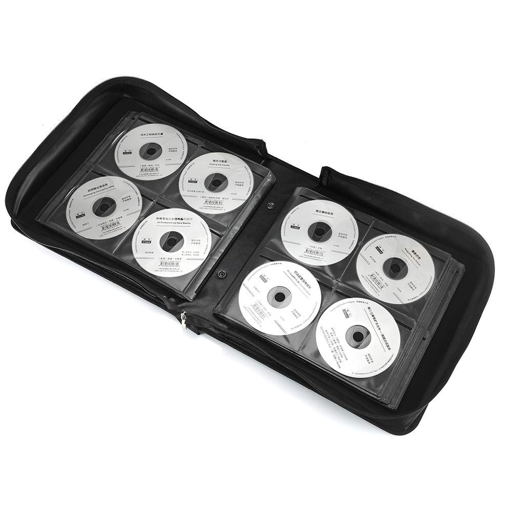 CCidea CD Case DVD Case Storage Holder-264 Capacity,Media Binder, CD Wallet, Disc Booklet, L11.4 x W 6.4 x H3.5 INCH (Black)