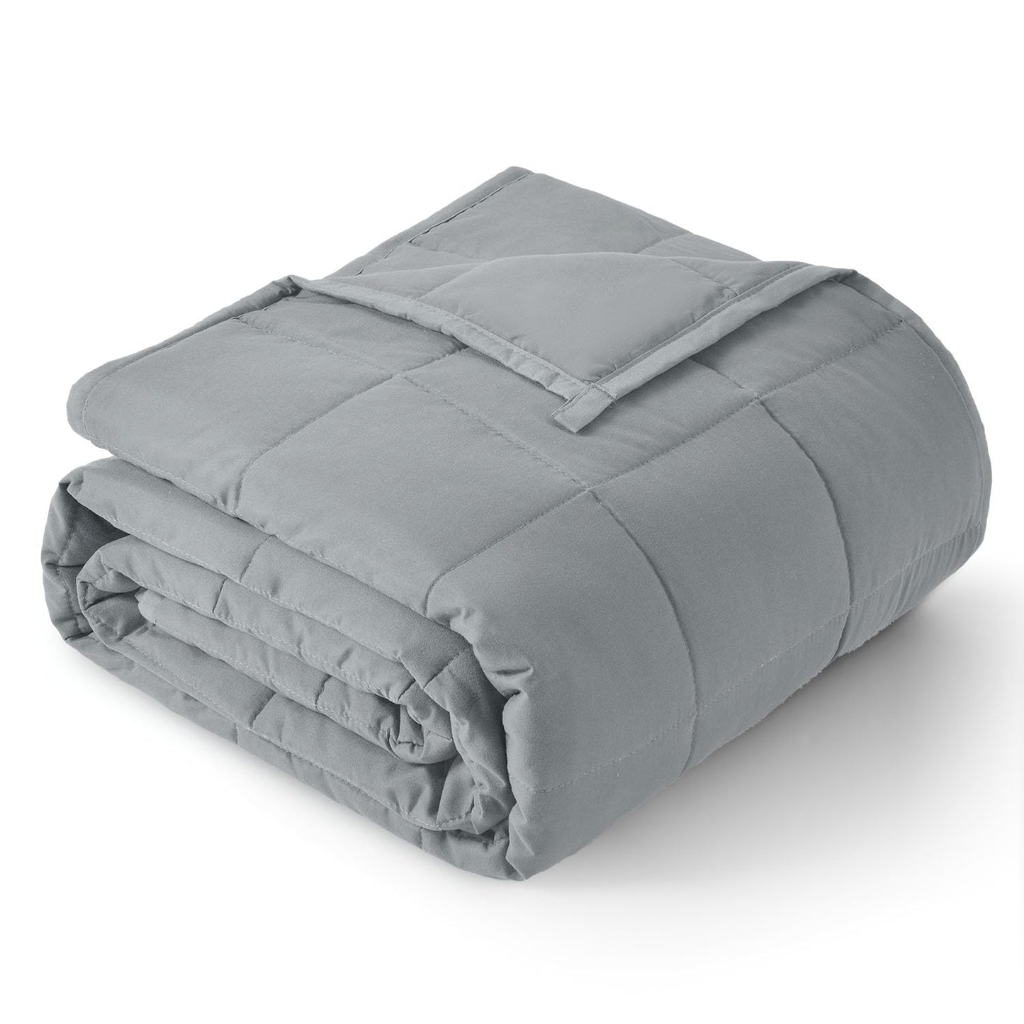 Topblan Weighted Blanket for Adults 12lbs, Soft Cooling Breathable Weighted Throw for Sleeping, Machine Washable Heavy Blanket with Glass Beads for Summer, Sofa Bed, 48"x72" Twin Size, Grey