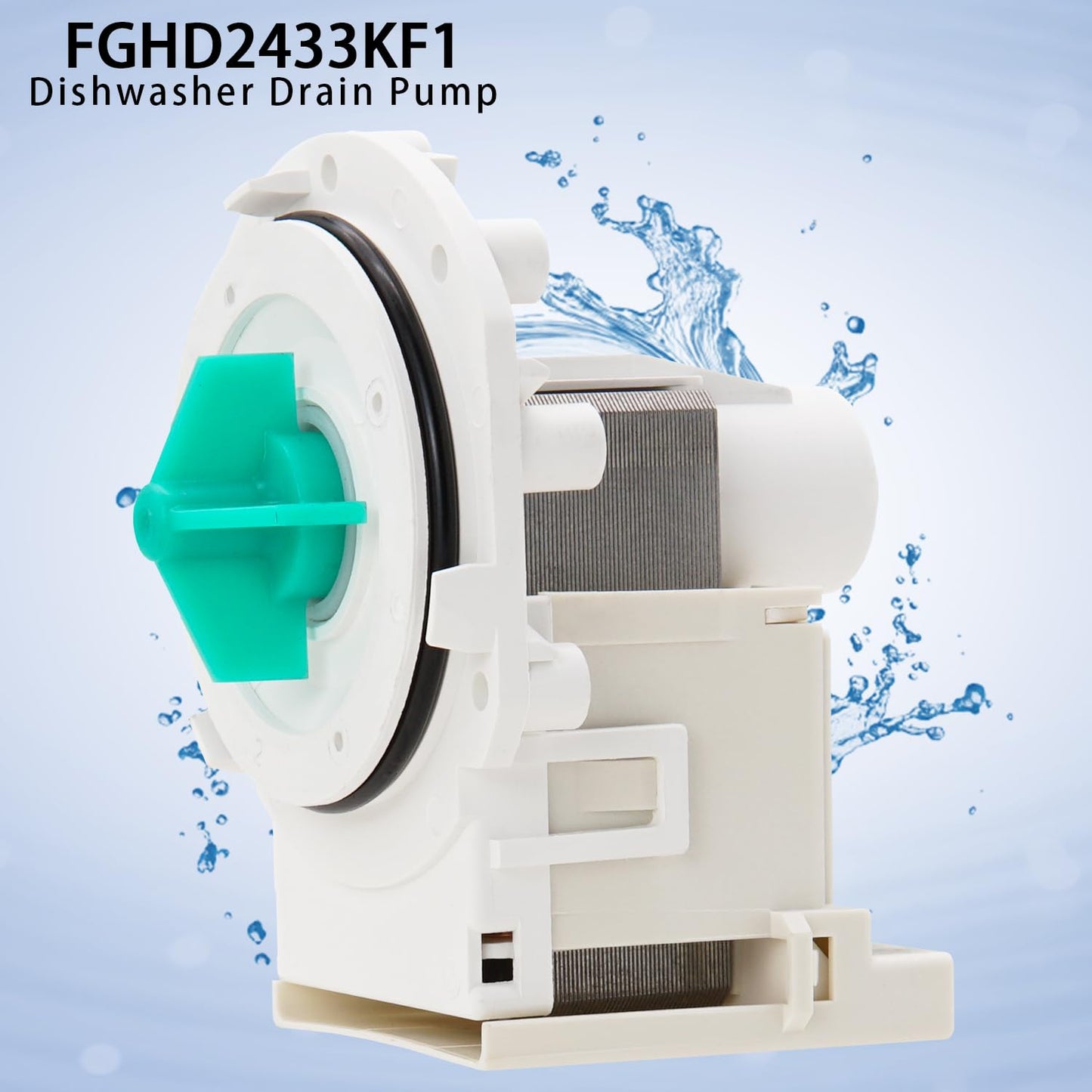 Dishwasher Drain Pump Replace for Frigidaire FGHD2433KF1 FGHD2465NF1A FFCD2413US2A FGID2466QF4A FFBD2406NS0A FFBD2406NB7B FGID2466QF5A FFBD2406NW0A FFID2423RS4B FGID2466QB5A FFBD2406NB8B