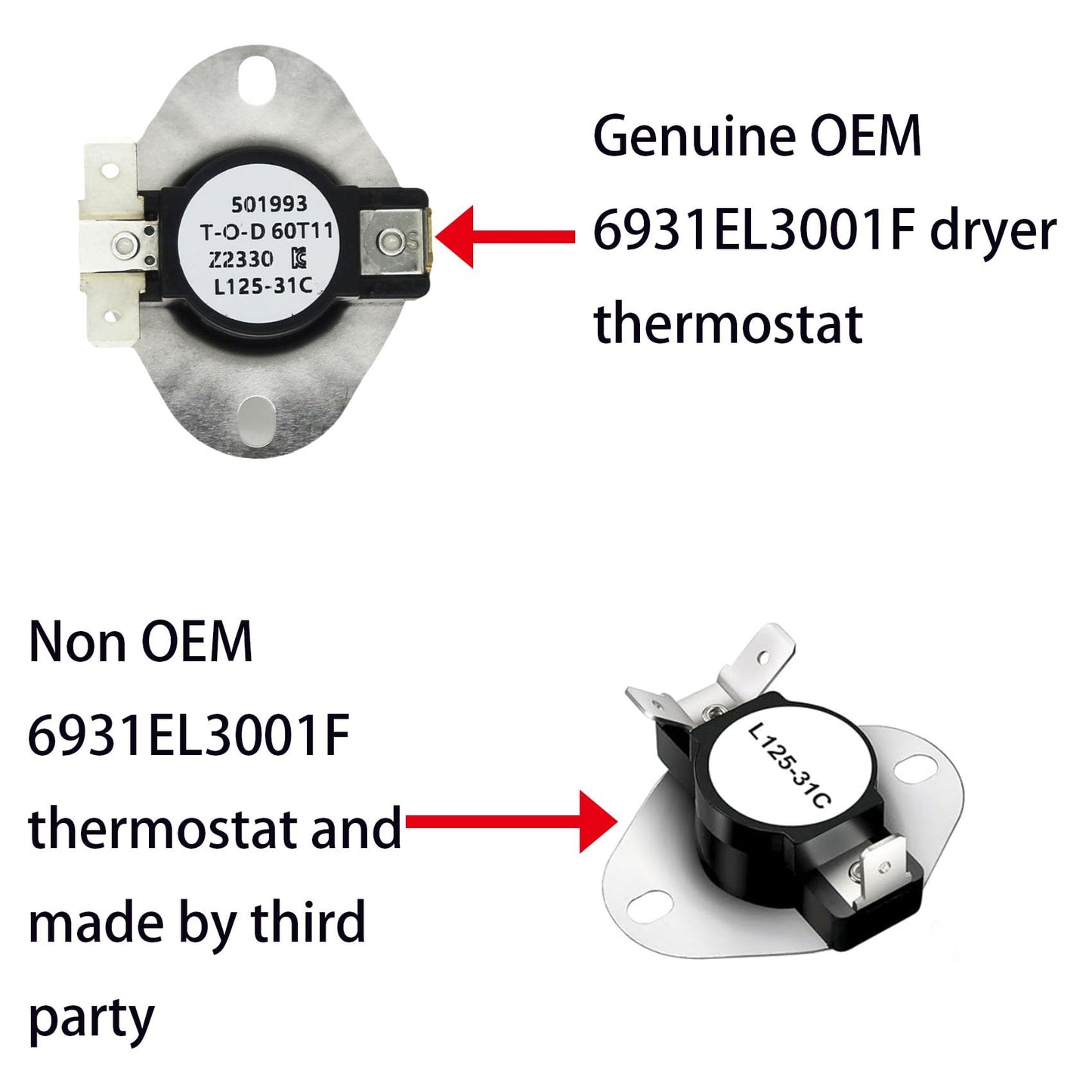 Genuine OEM 5301EL1001H Dryer Heating Element Assembly Replacing Parts Compatible with LG and Kenmore Elite's Laundry Dryer