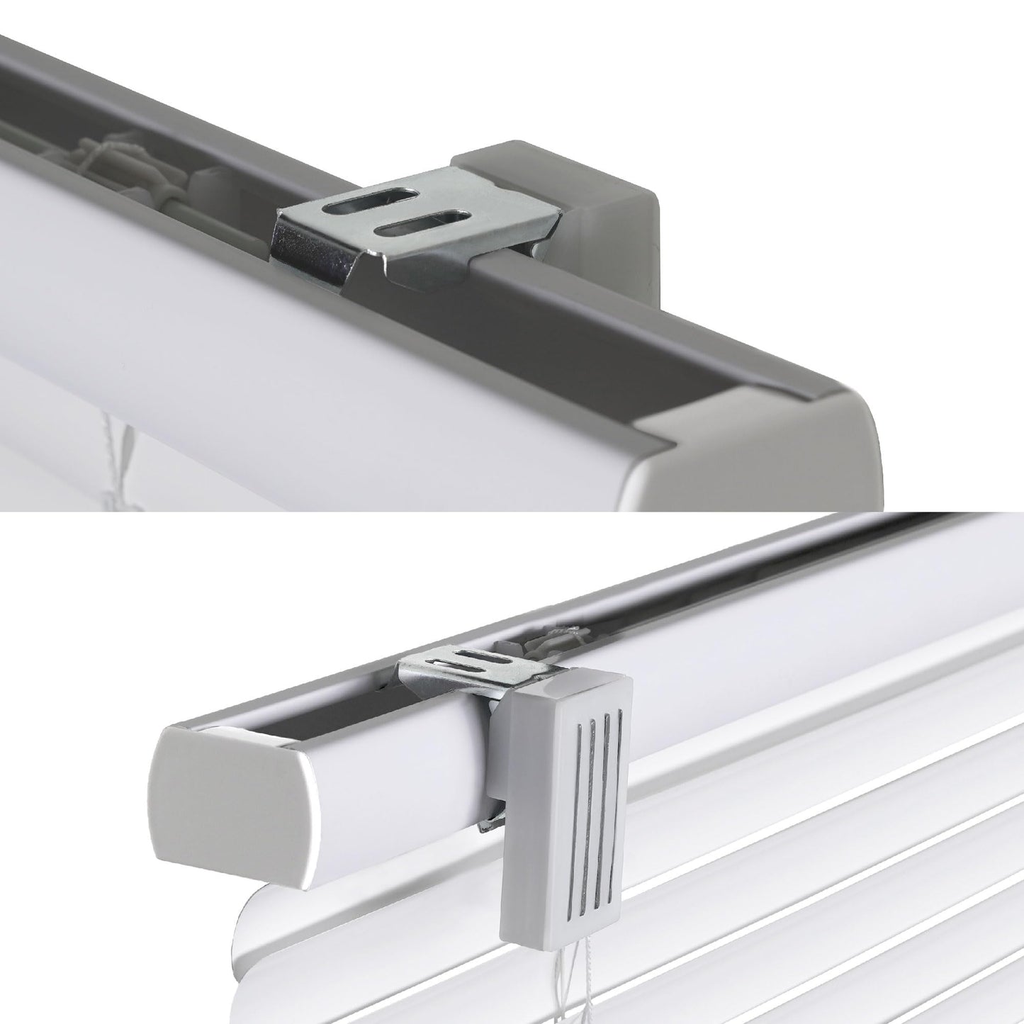 DEZ FURNISHINGS Cordless No Tools 1" Magnet Mini Blinds for Metal Doors, Room Darkening, 25" W x 42" H, White