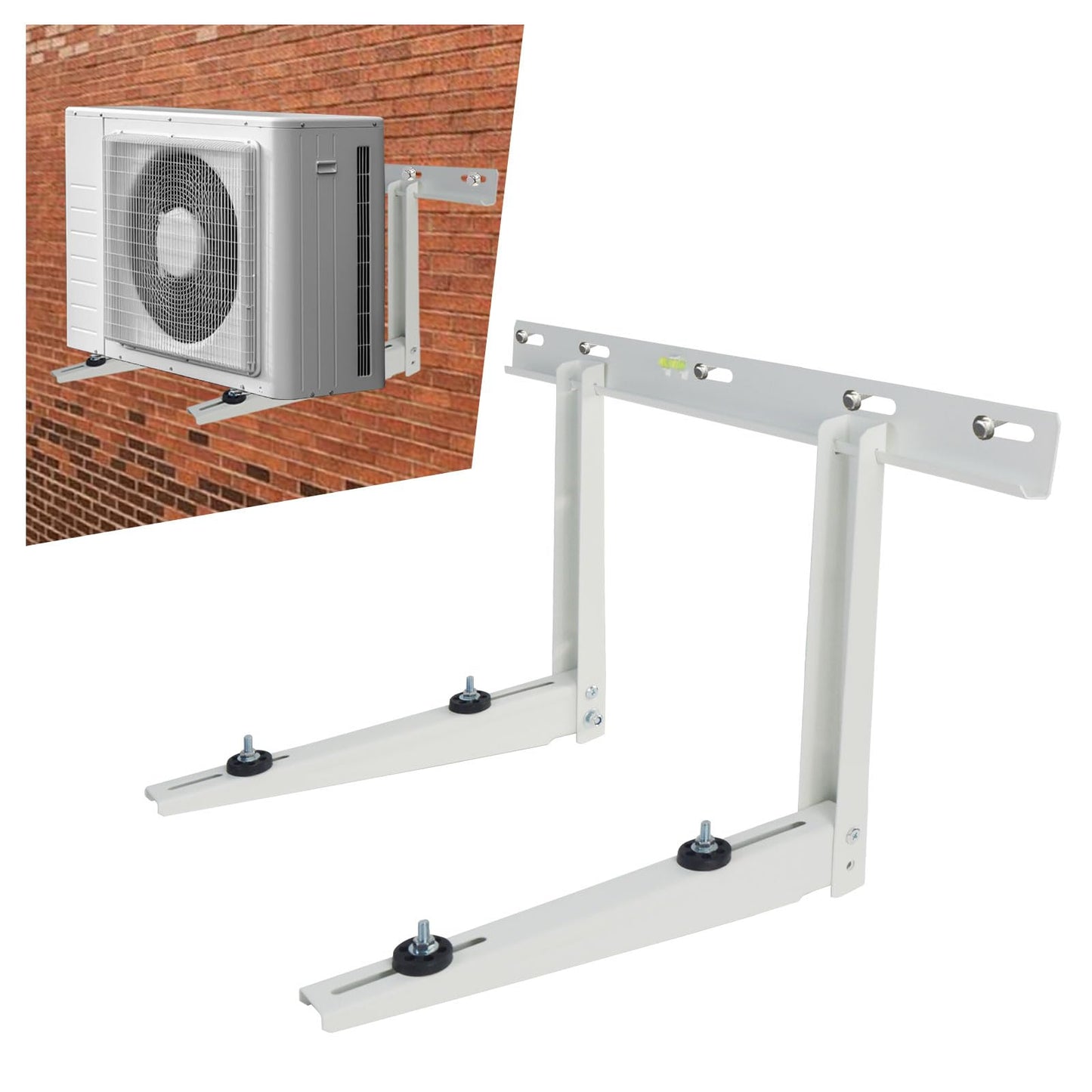 Qualward Mini Split Wall Mounting Bracket for Universal Ductless Air Conditioners, Heavy Duty Support Bracket for AC, Heat Pumps Compressors 7000-18000 BTU