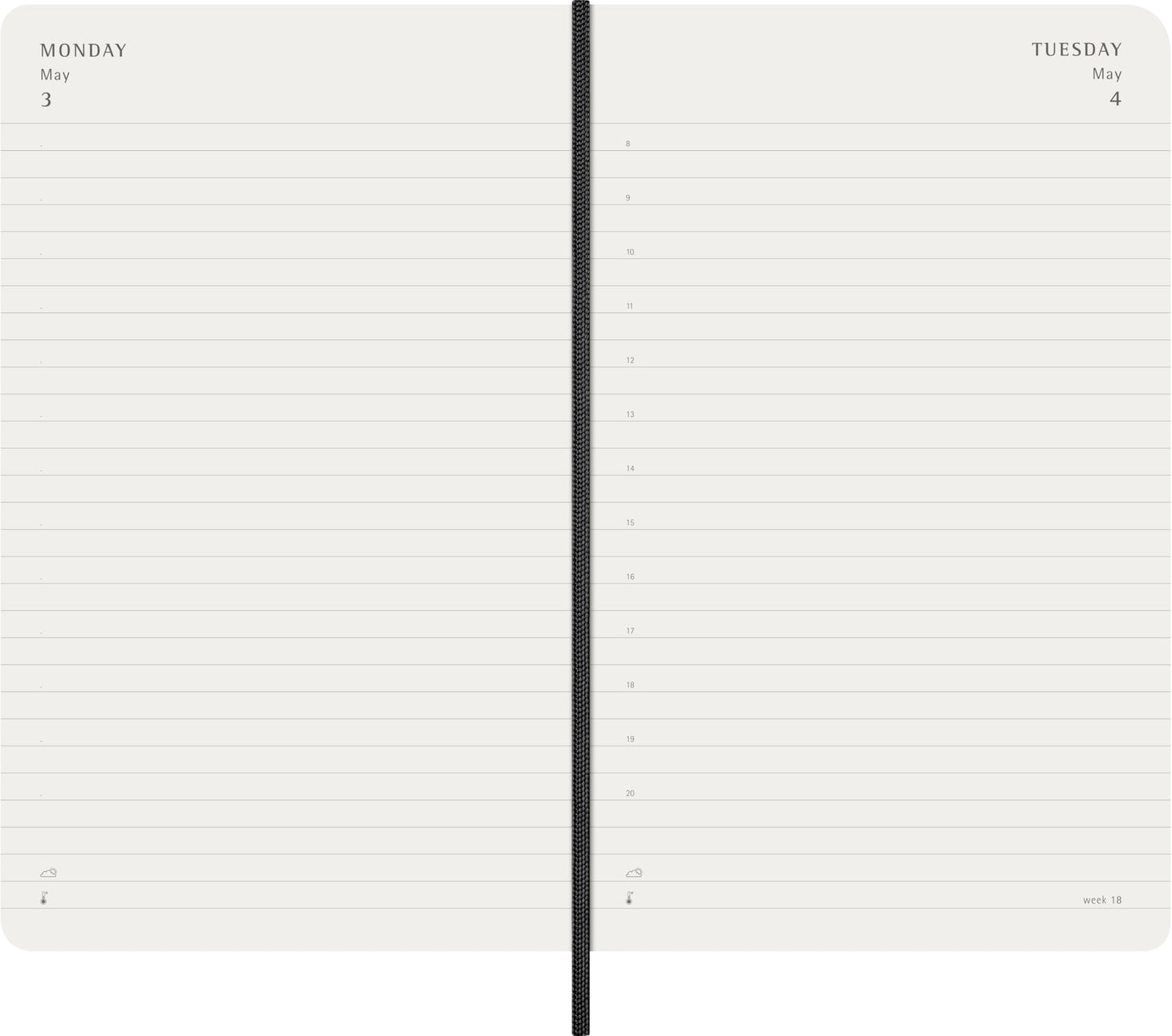 Moleskine Classic 18 Month 2026-2027 Daily Planner, Soft Cover, Large (5" x 8.25"), Black, 608 pages